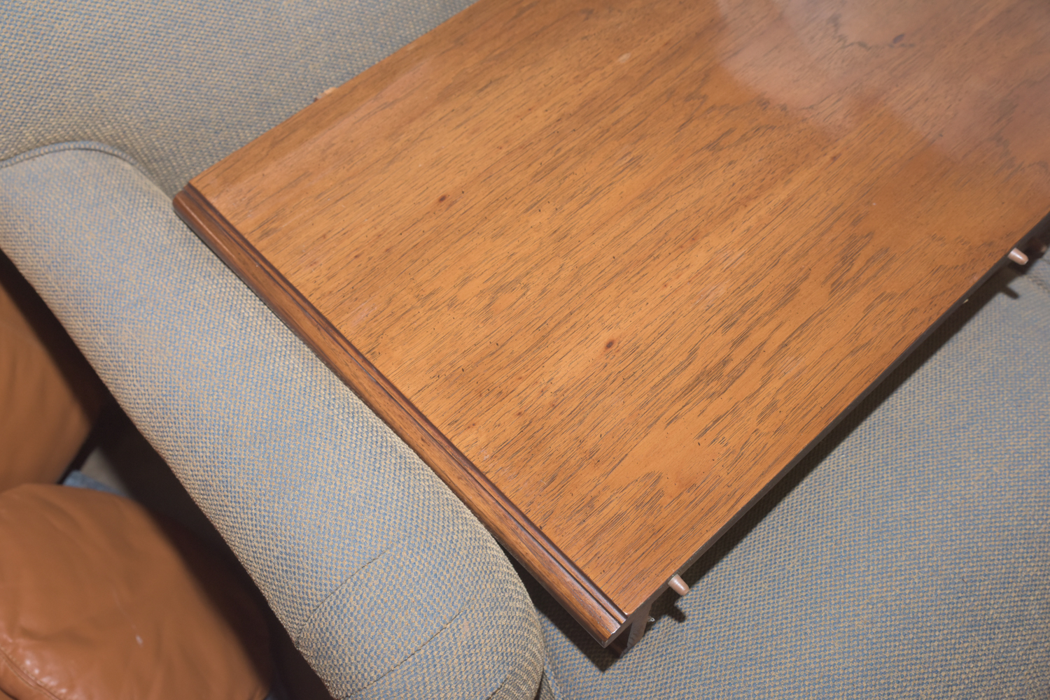 Mid-Century Oak Dining Table with Cane Back Chairs by Thomasville