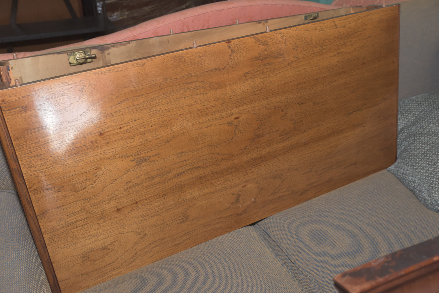 Mid-Century Oak Dining Table with Cane Back Chairs by Thomasville