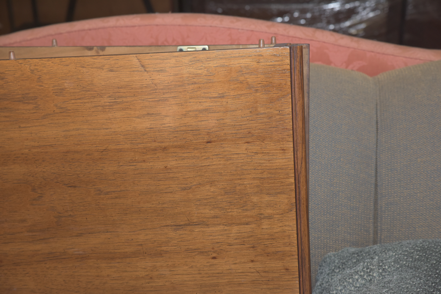 Mid-Century Oak Dining Table with Cane Back Chairs by Thomasville