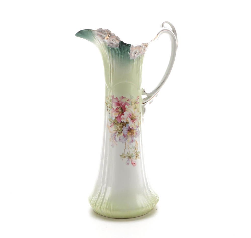 Vintage Hand-Painted Porcelain Ewer