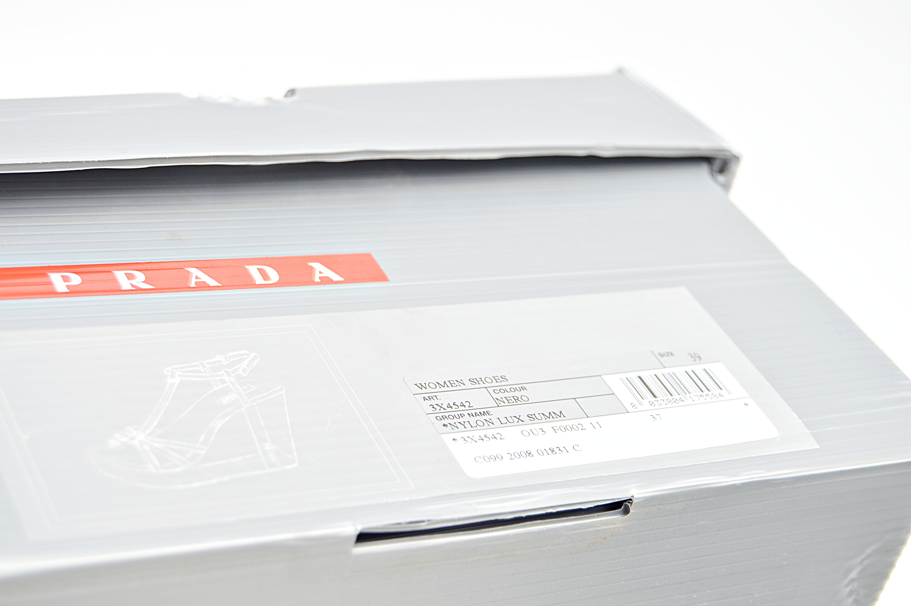 Prada Black Patent Leather Wedge Heel Sandals