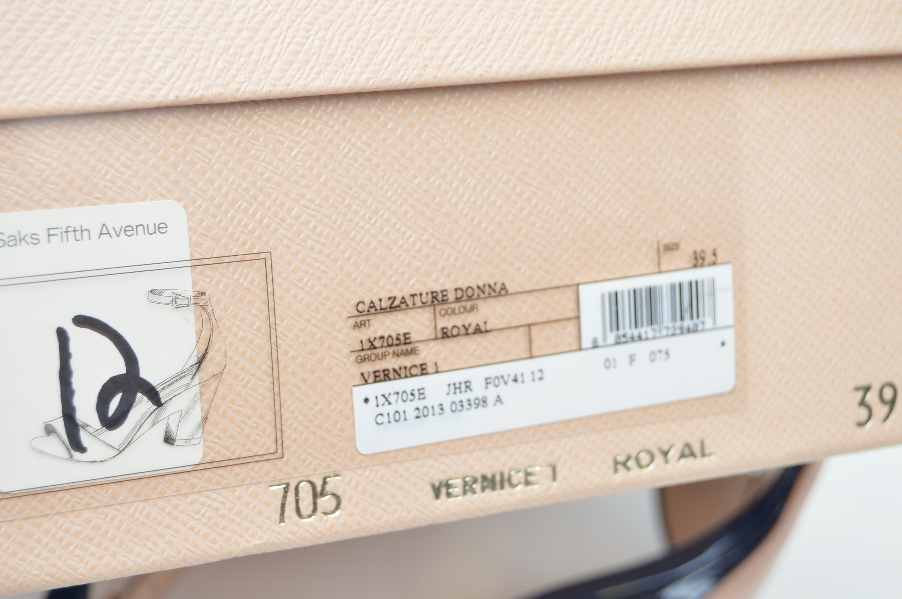 Prada Navy Patent Leather Peep Toe Heels