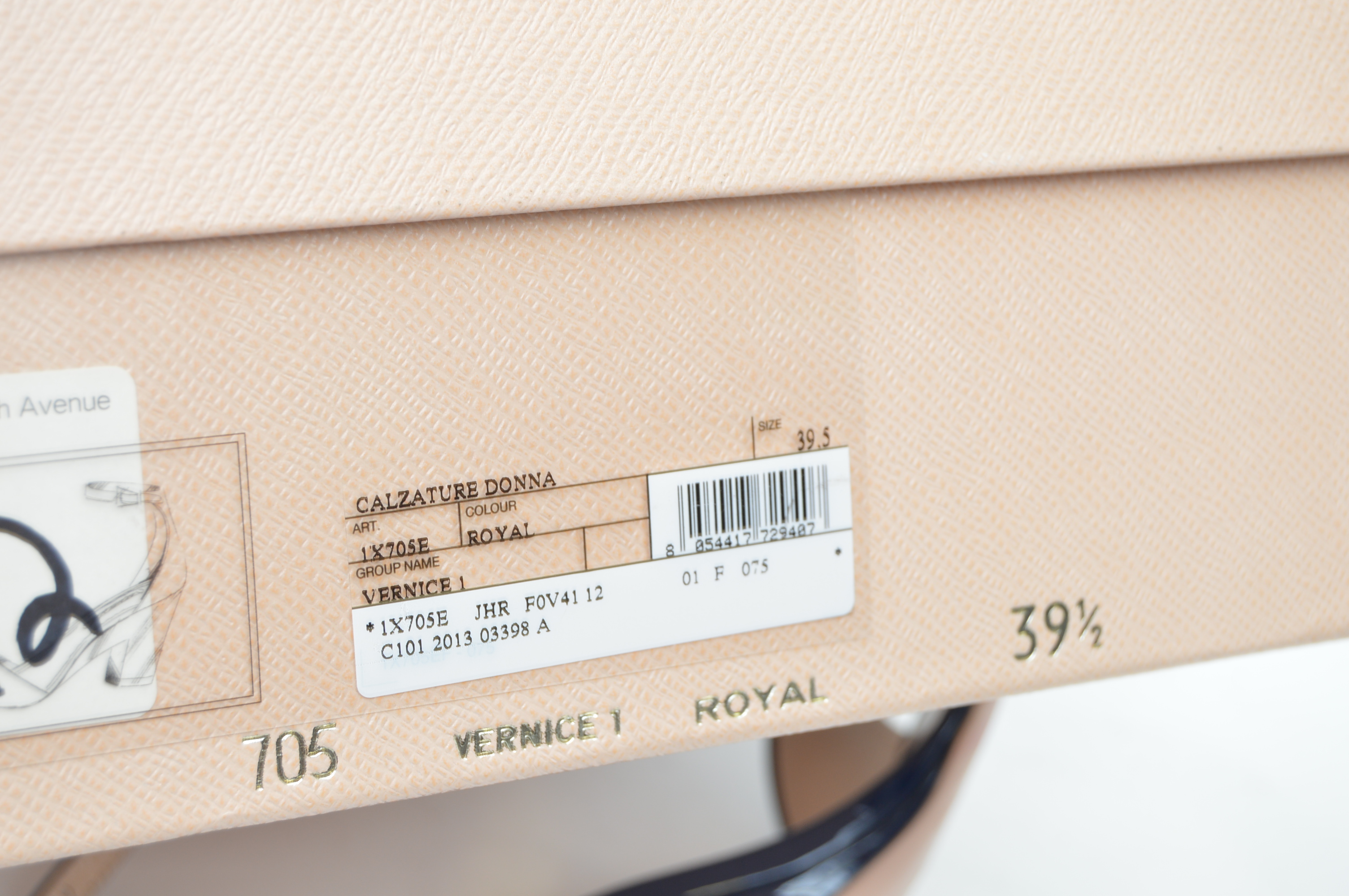 Prada Navy Patent Leather Peep Toe Heels