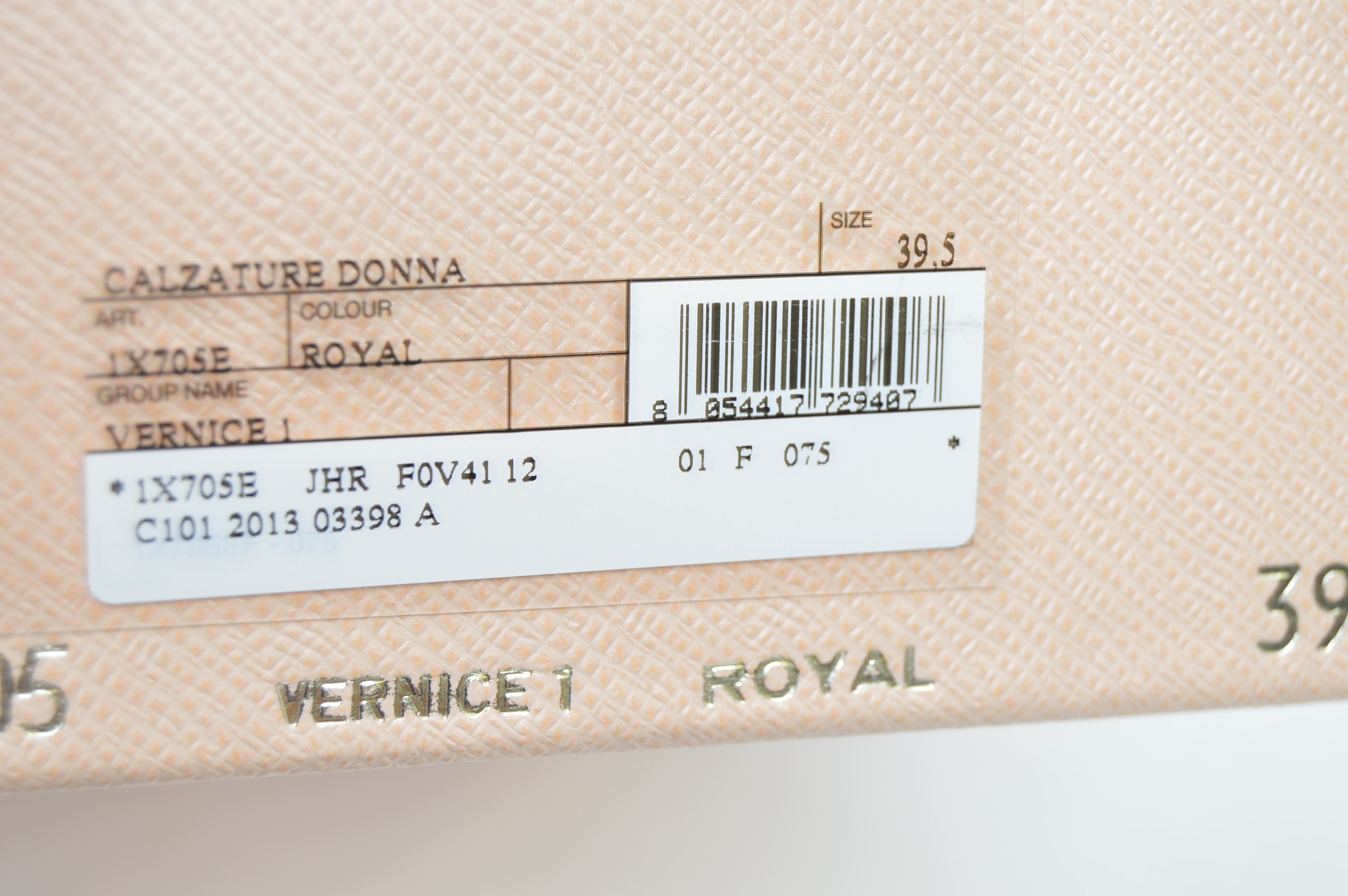 Prada Navy Patent Leather Peep Toe Heels