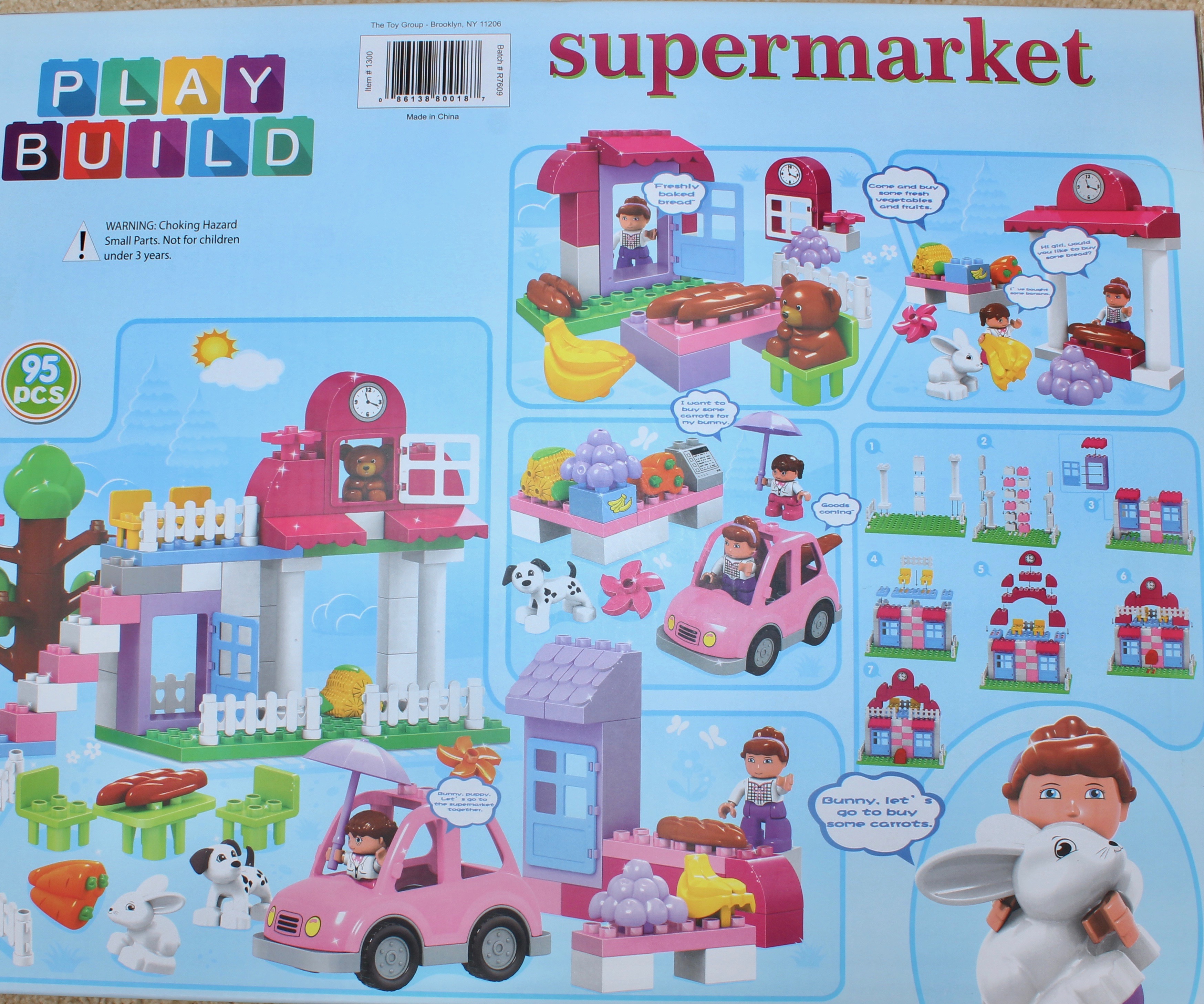 "Little People" Disney Princess Castle, Stable,  and Play Build Supermarket Set