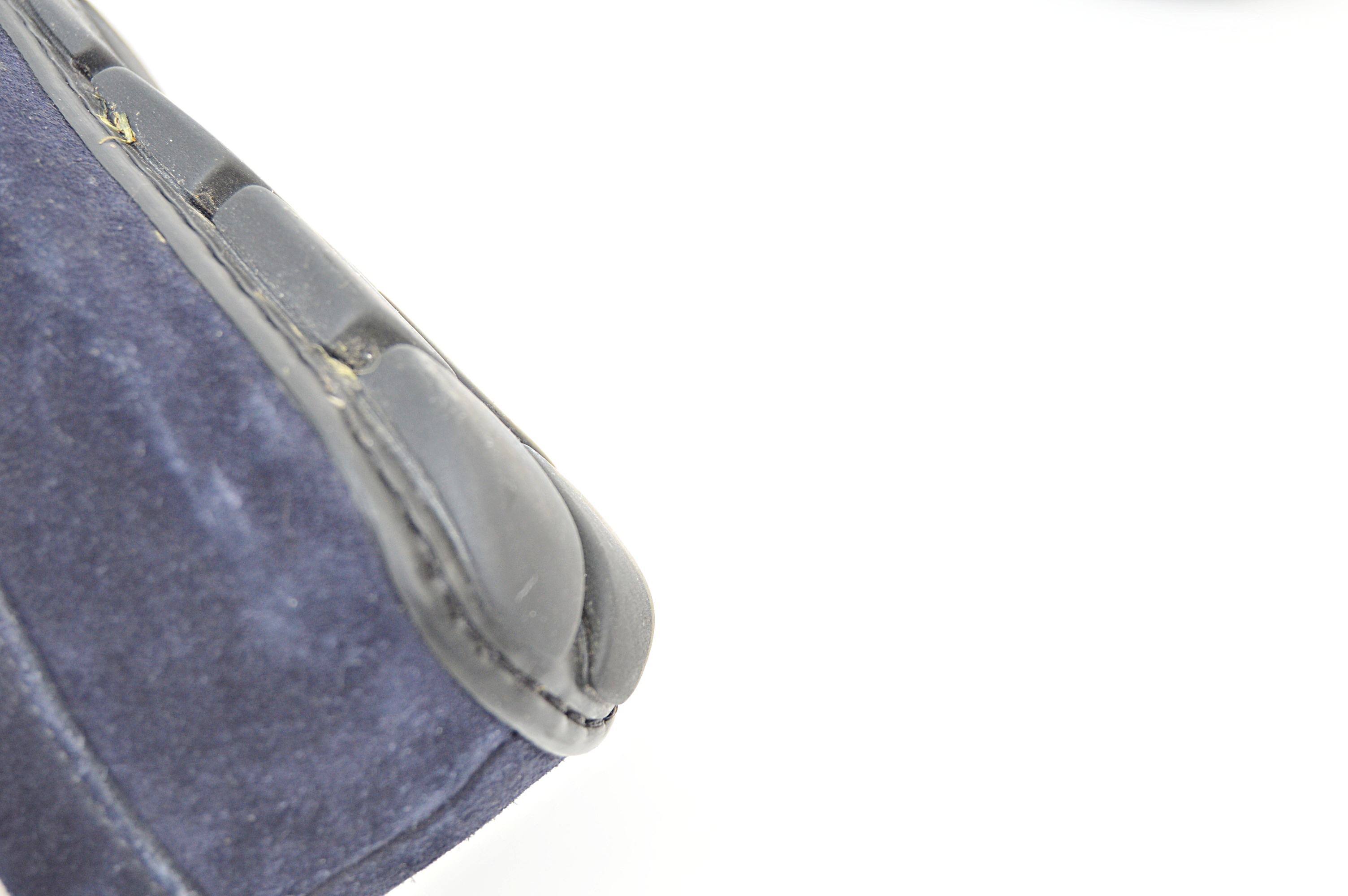 Prada Navy Suede Driving Moccasins