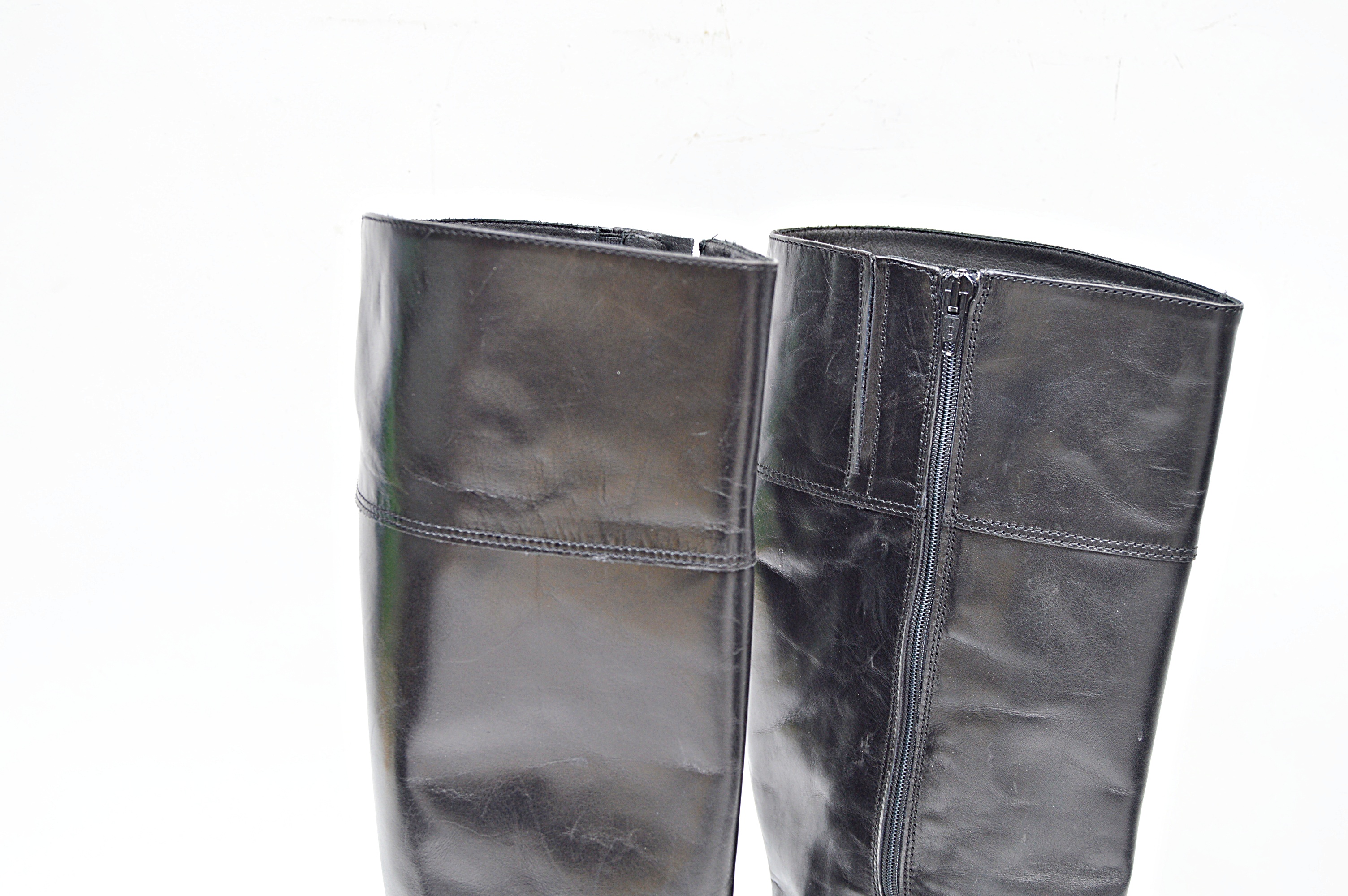 Coach "Millie" Black Leather Boots