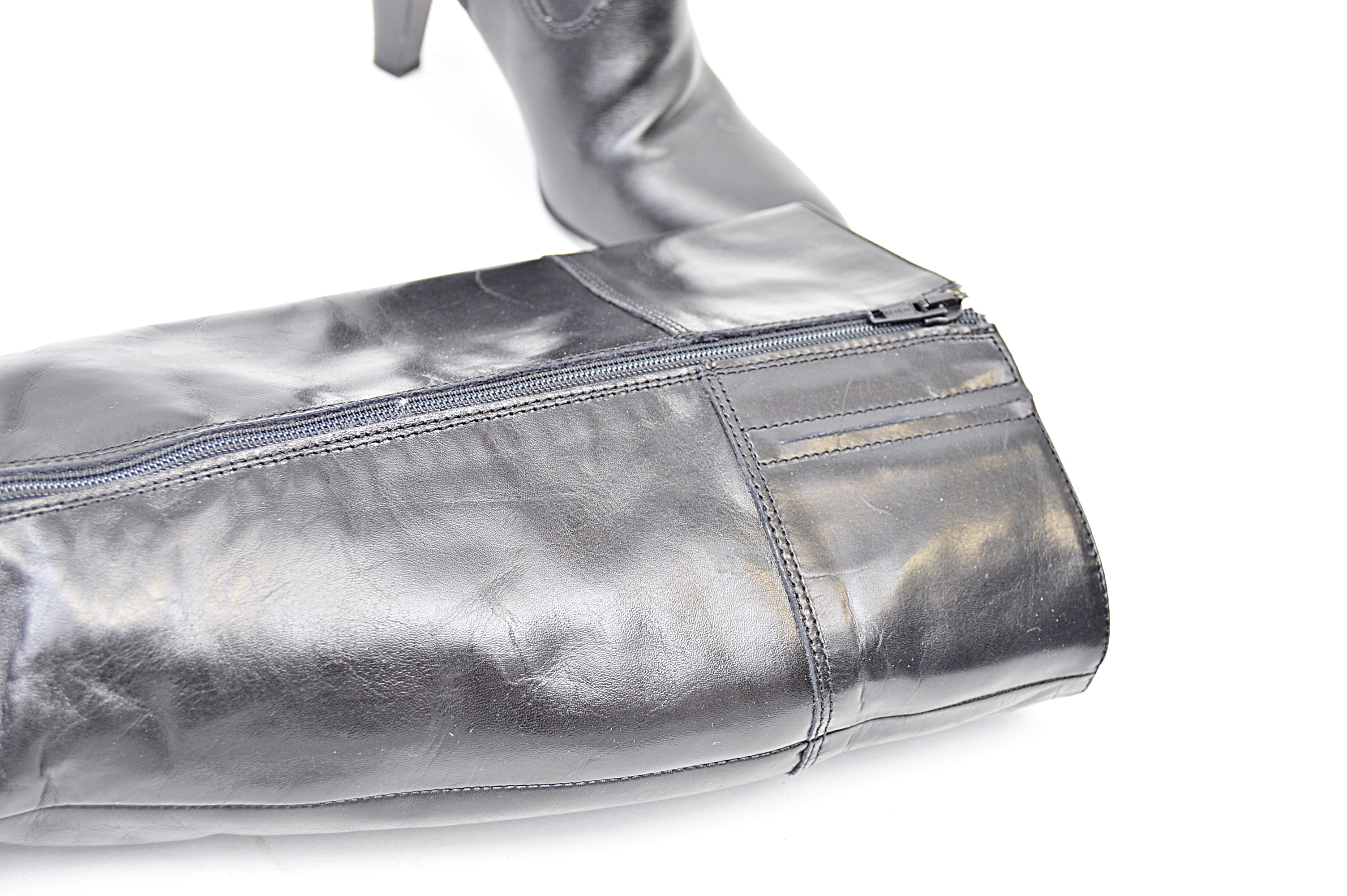 Coach "Millie" Black Leather Boots