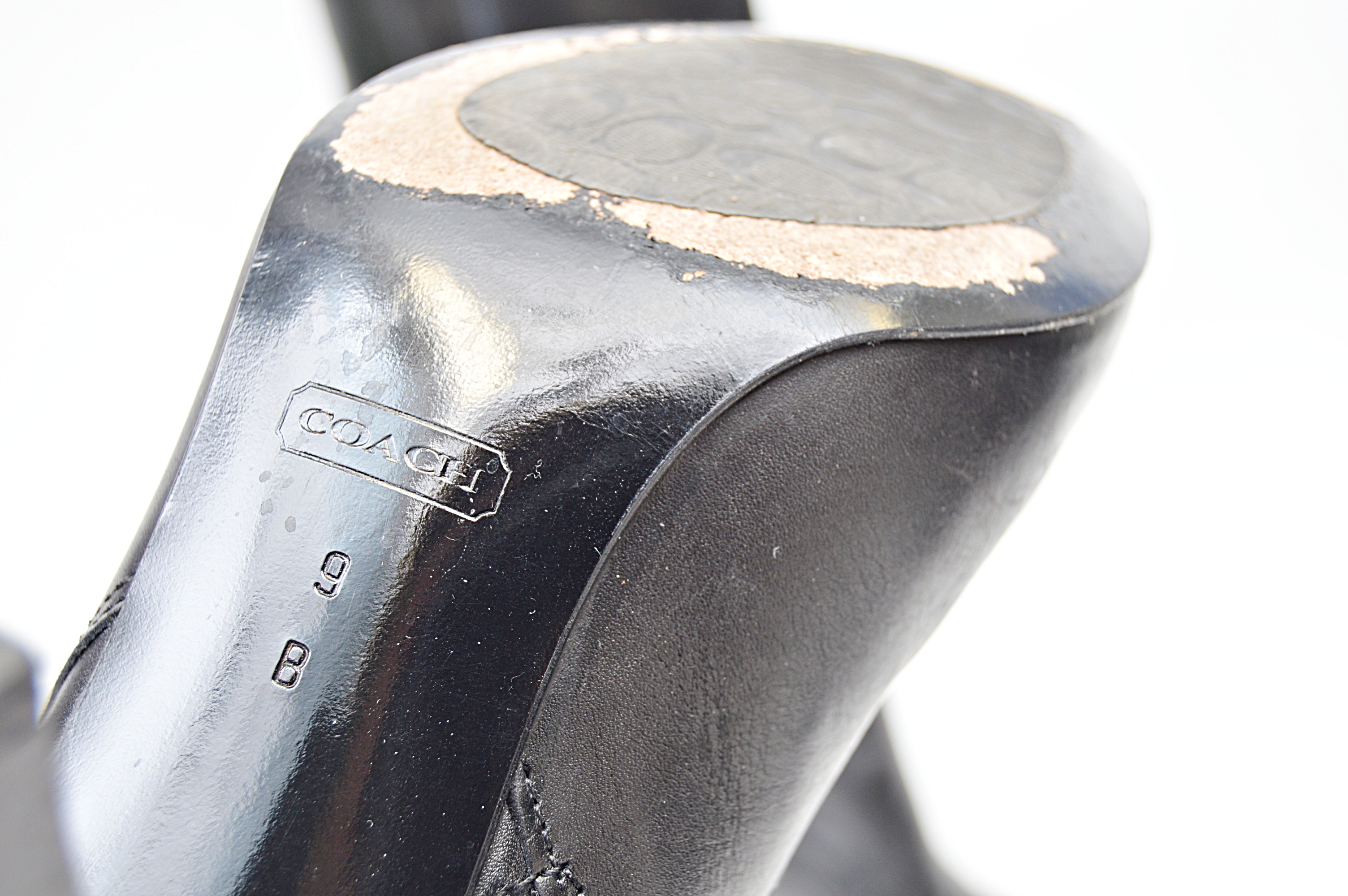 Coach "Millie" Black Leather Boots