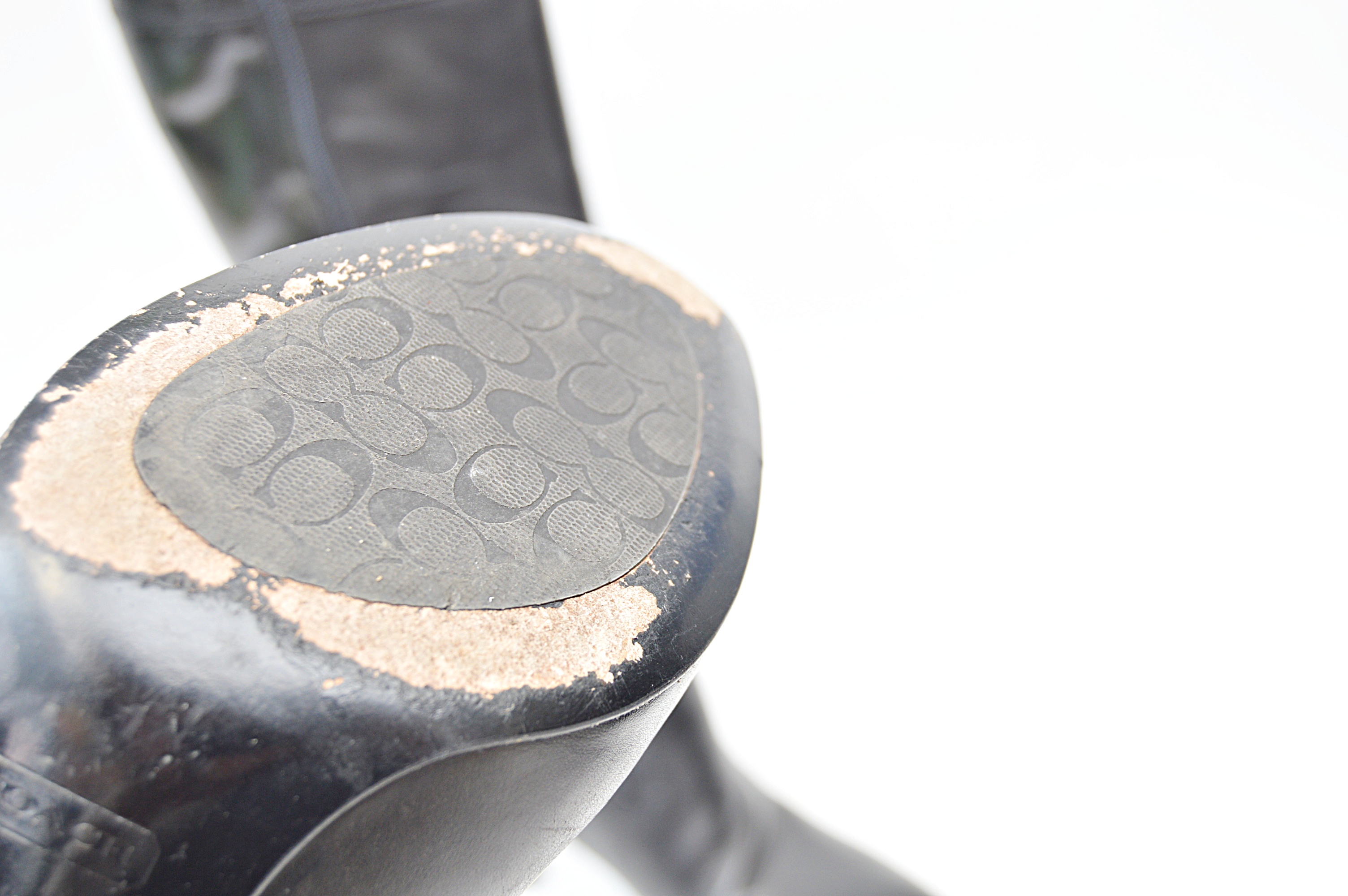 Coach "Millie" Black Leather Boots