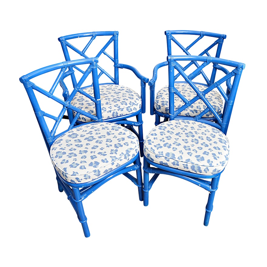 Set of Chinese Chippendale Bamboo Chairs
