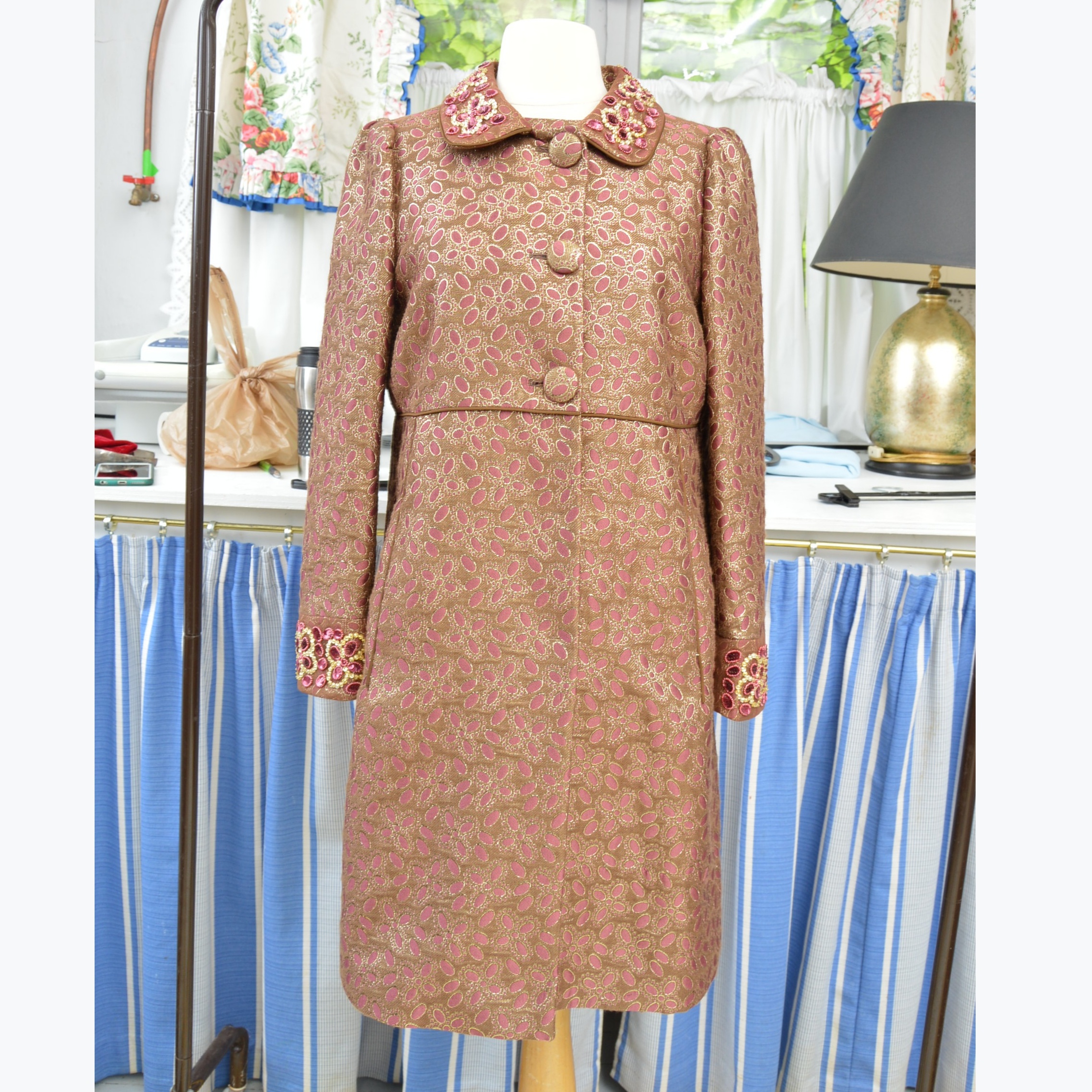 Women's Red Valentino Brocade Coat and Dress Ensemble