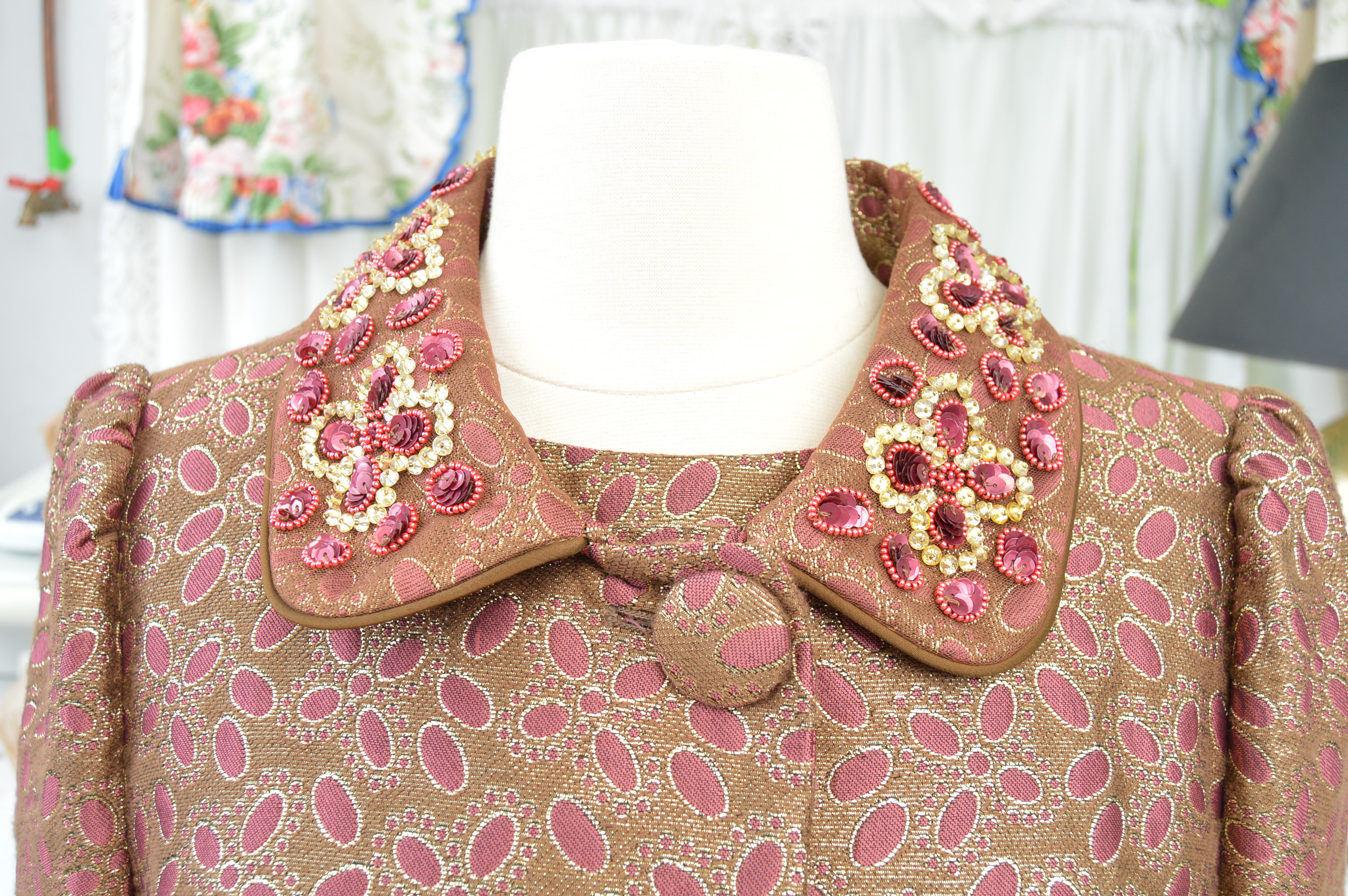 Women's Red Valentino Brocade Coat and Dress Ensemble