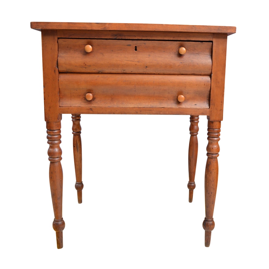 19th Century Sheraton Style Cherry Side Table