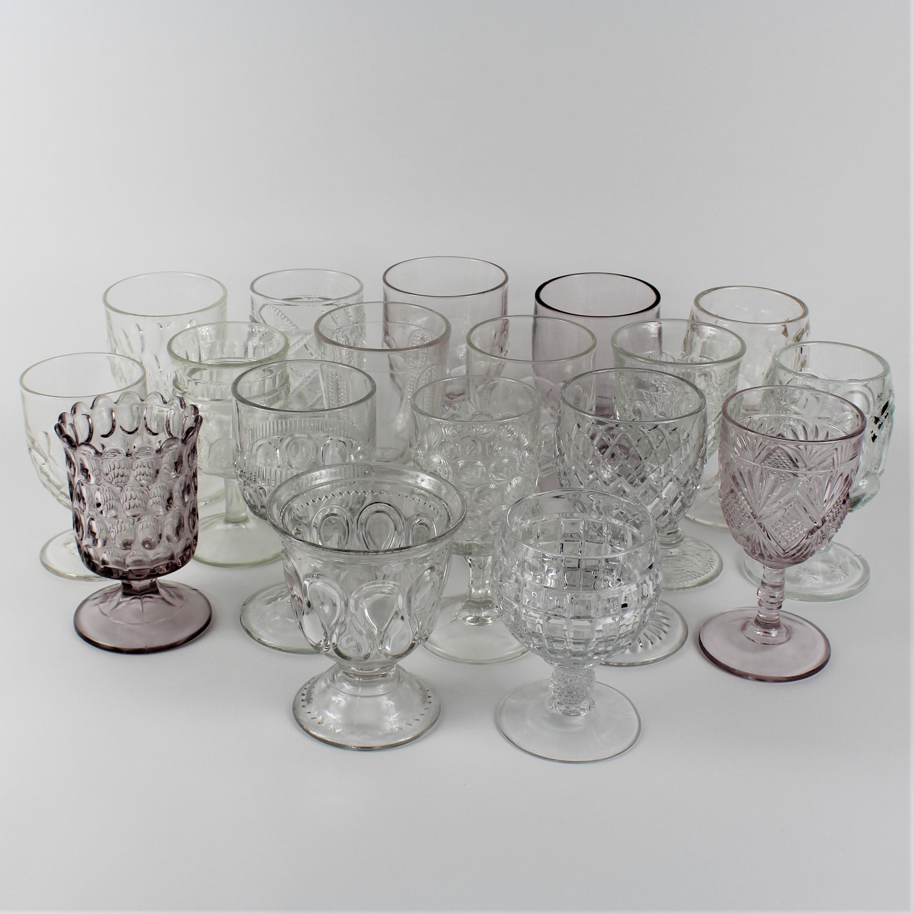 Early American Pressed Glass Goblets