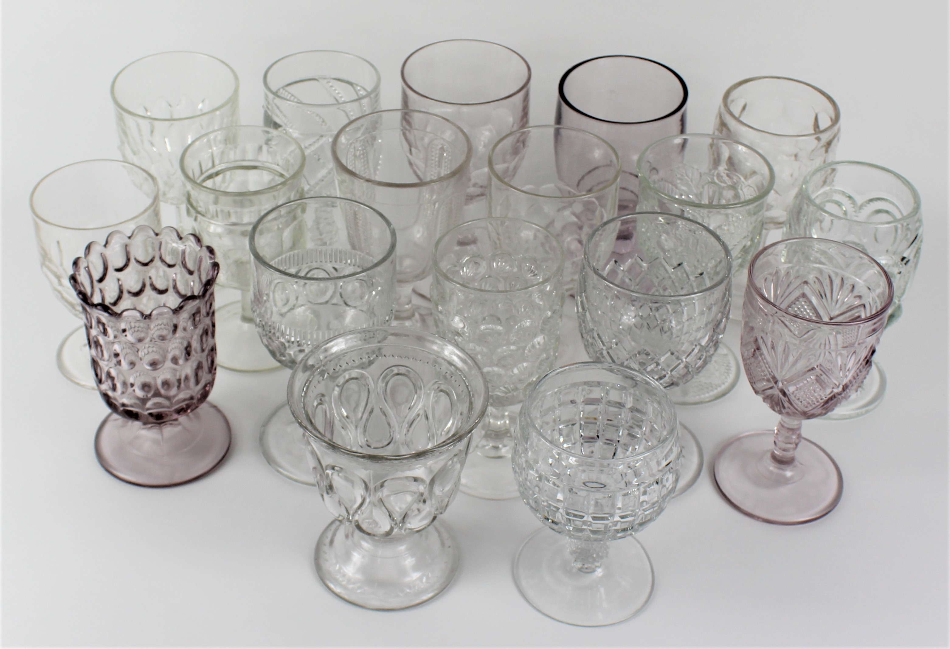 Early American Pressed Glass Goblets