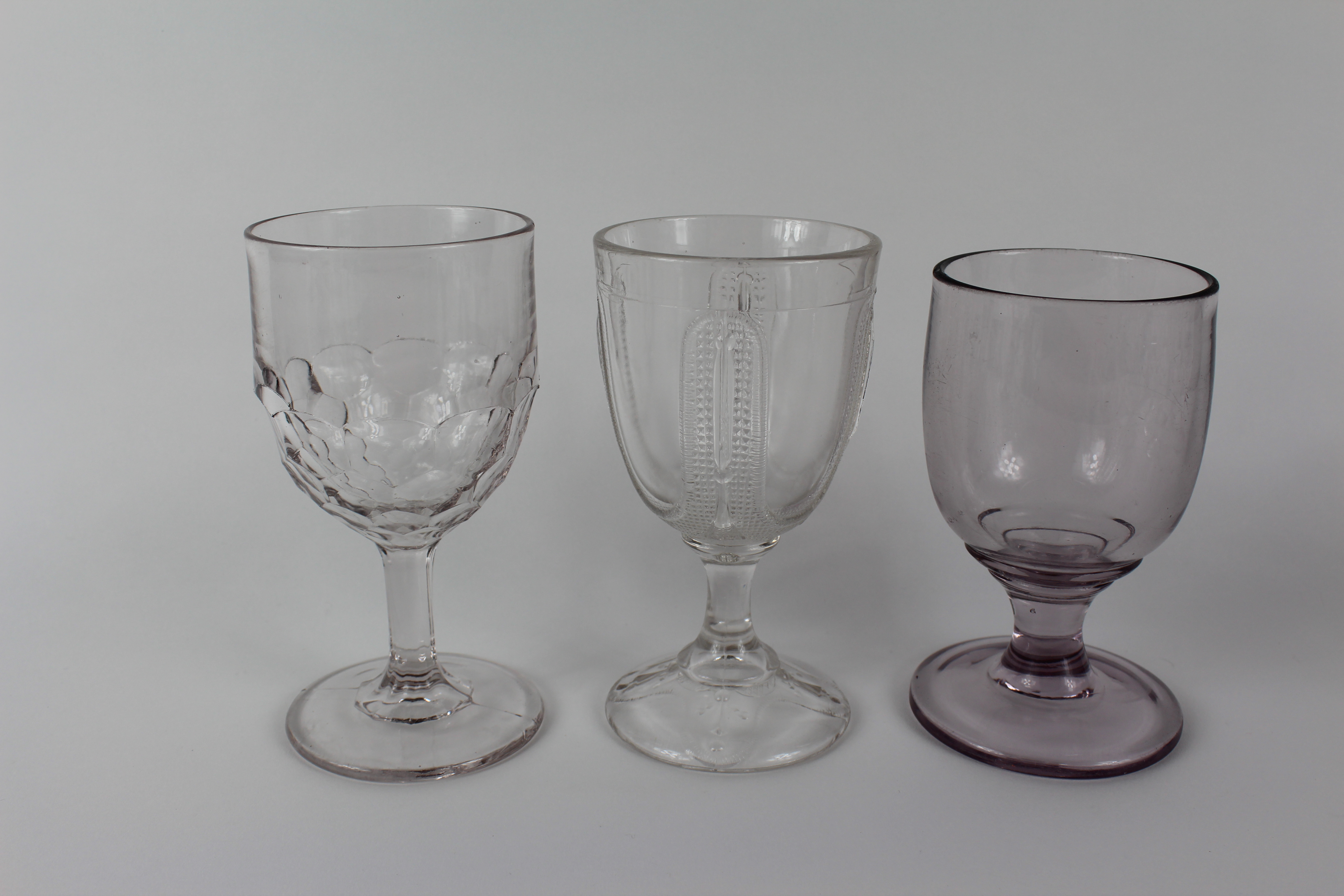 Early American Pressed Glass Goblets