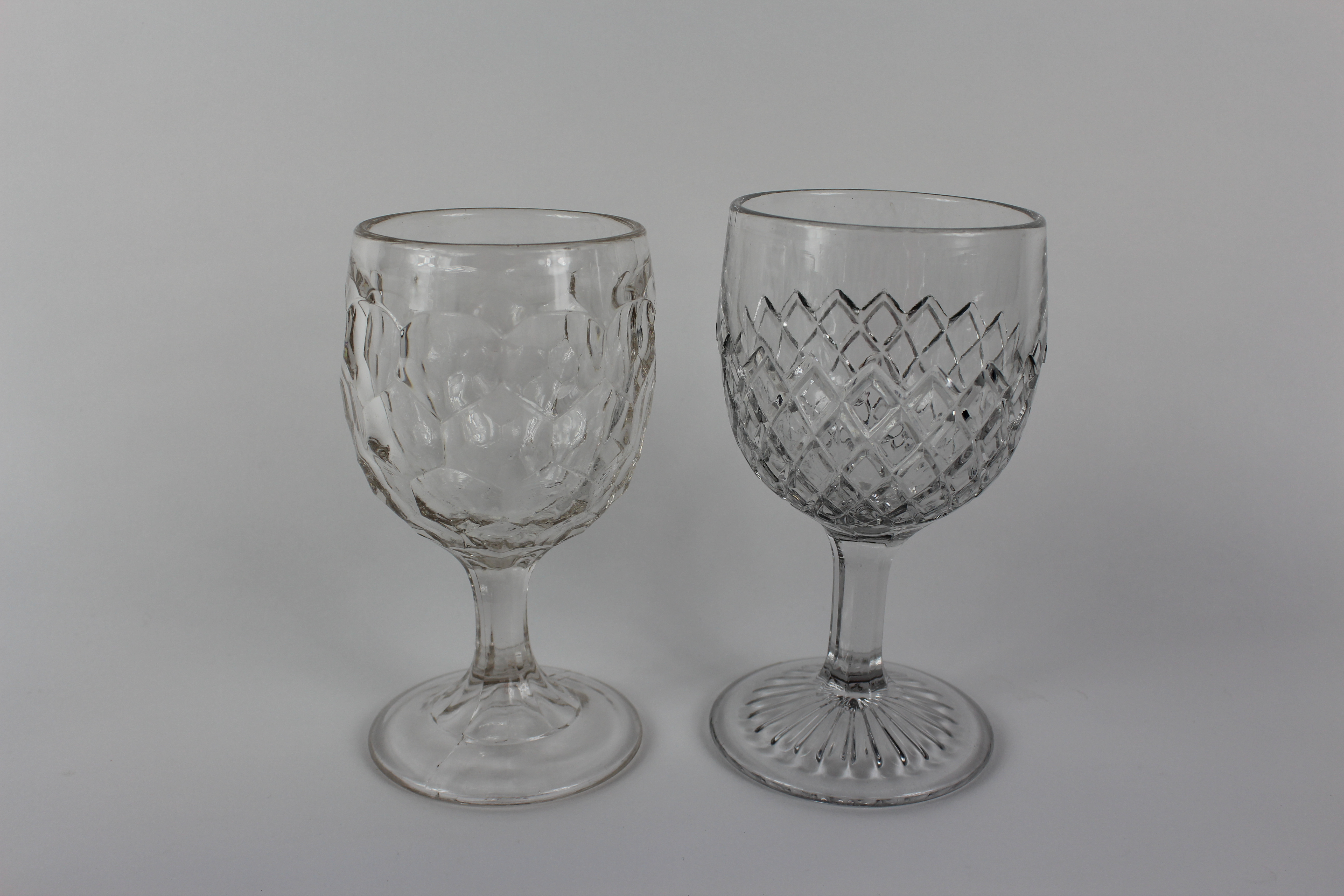 Early American Pressed Glass Goblets