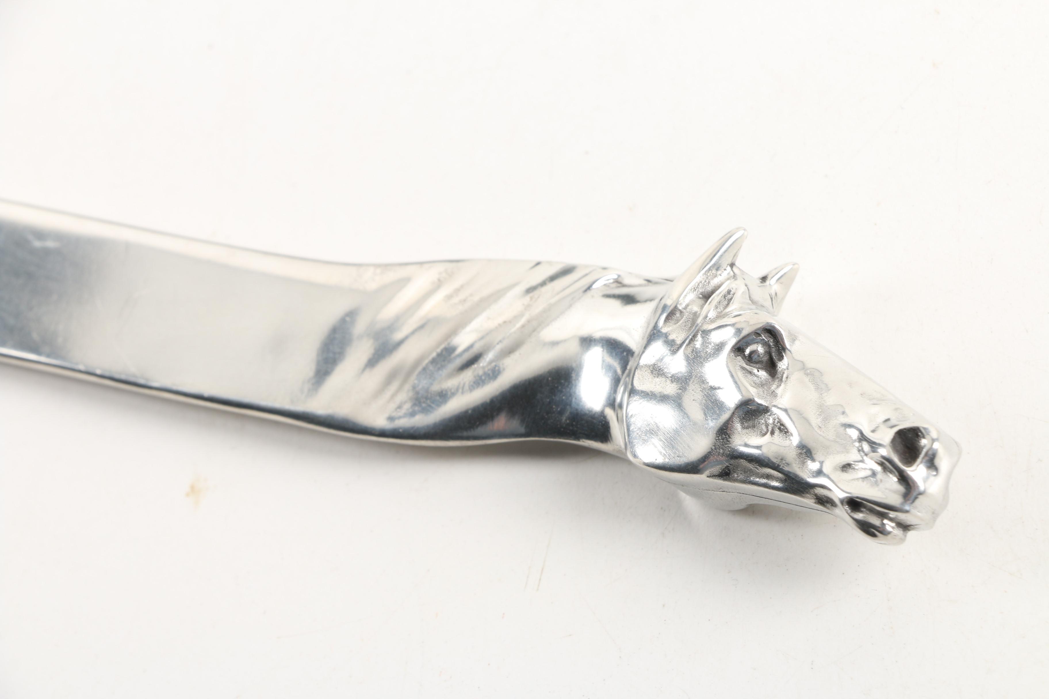 Elias Pewter Equestrian Picture Frames and Letter Opener