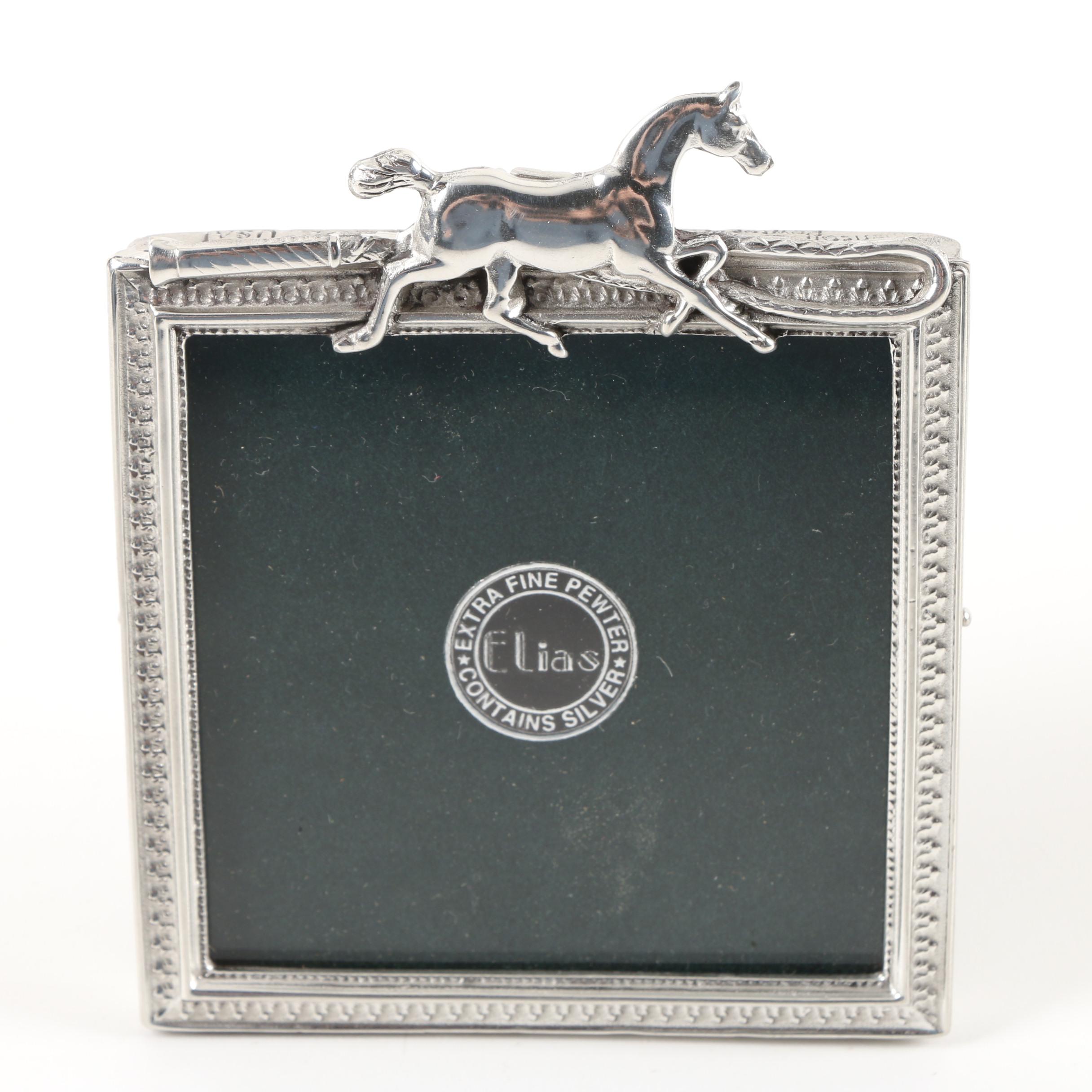Elias Pewter Equestrian Picture Frames and Letter Opener
