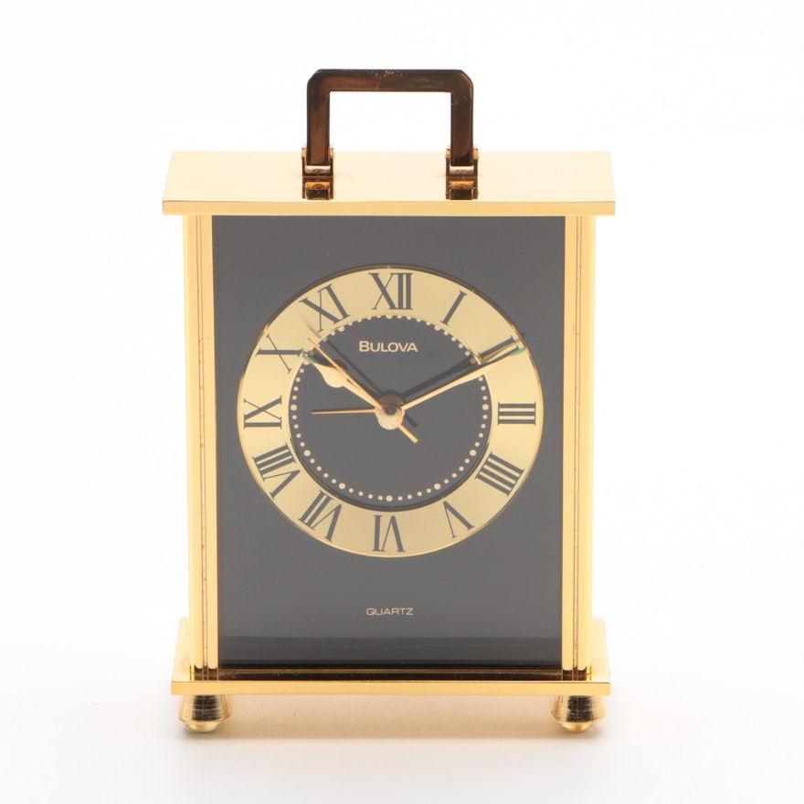 Bulova Quartz Brass Desk Clock