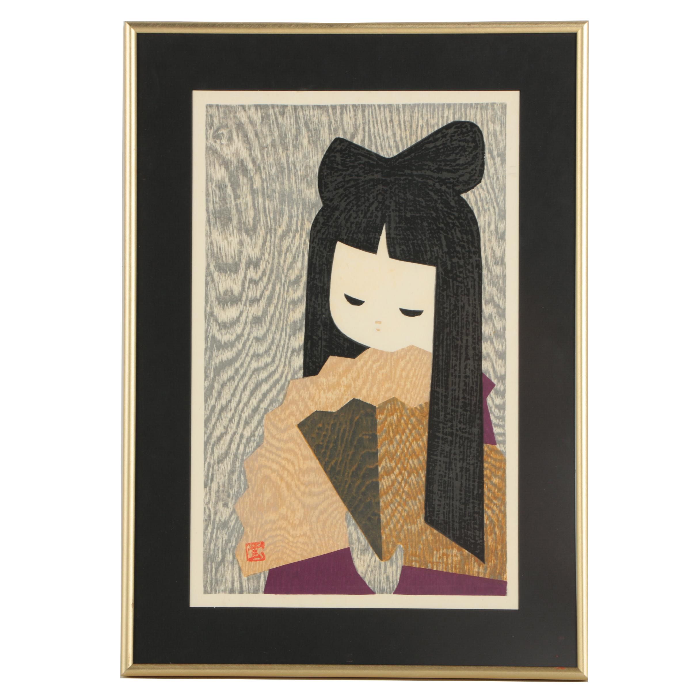 Kawano Kaoru Woodblock Print