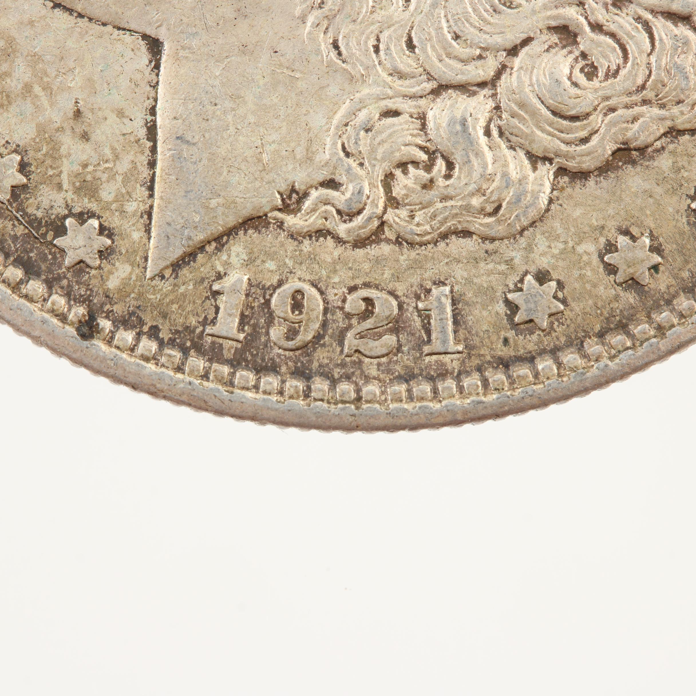 Five Morgan Silver Dollars