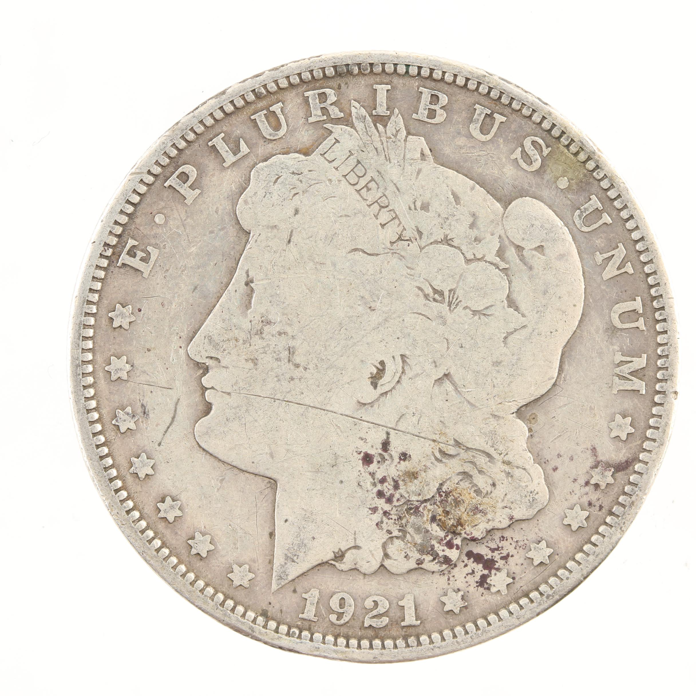 Five Morgan Silver Dollars