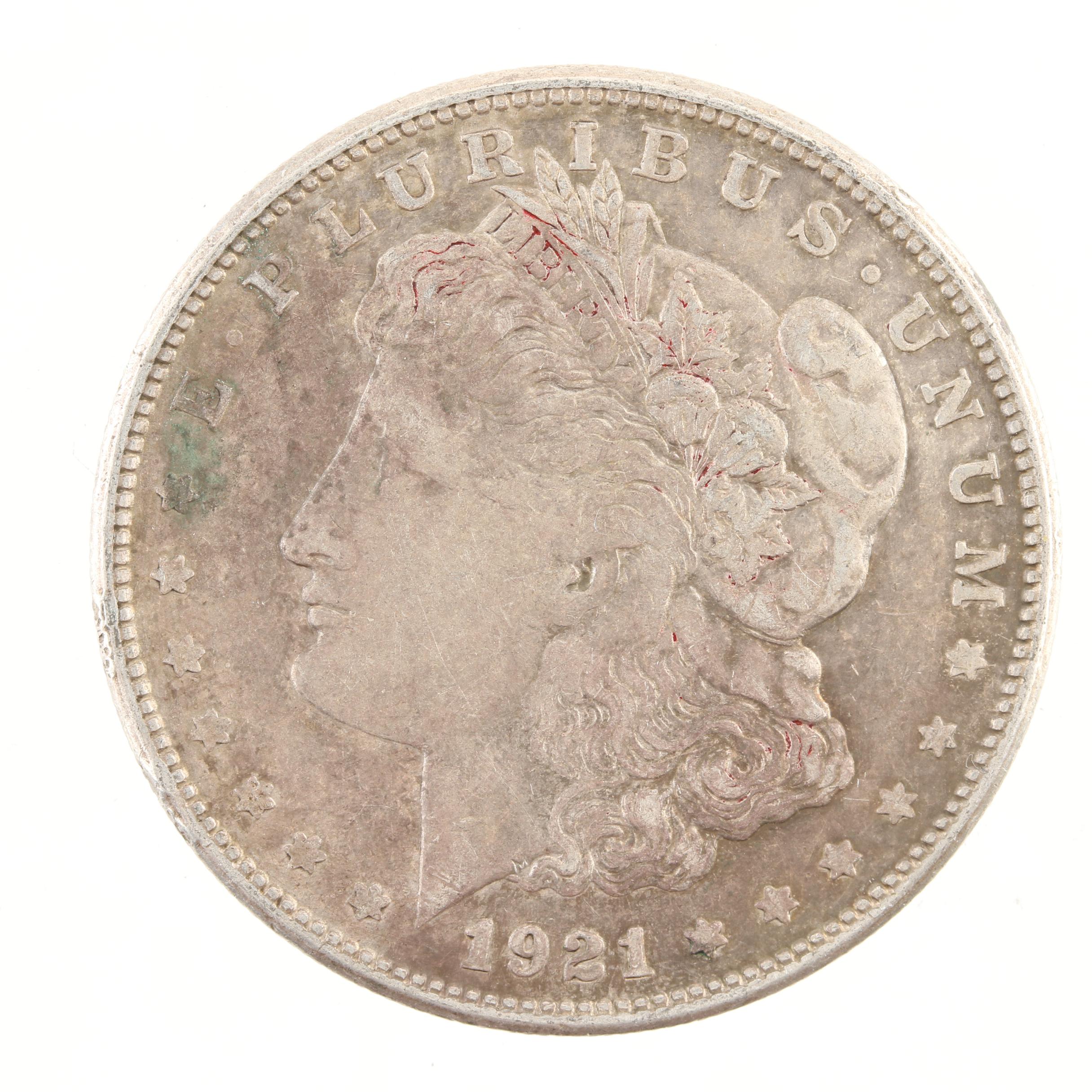 Five Morgan Silver Dollars