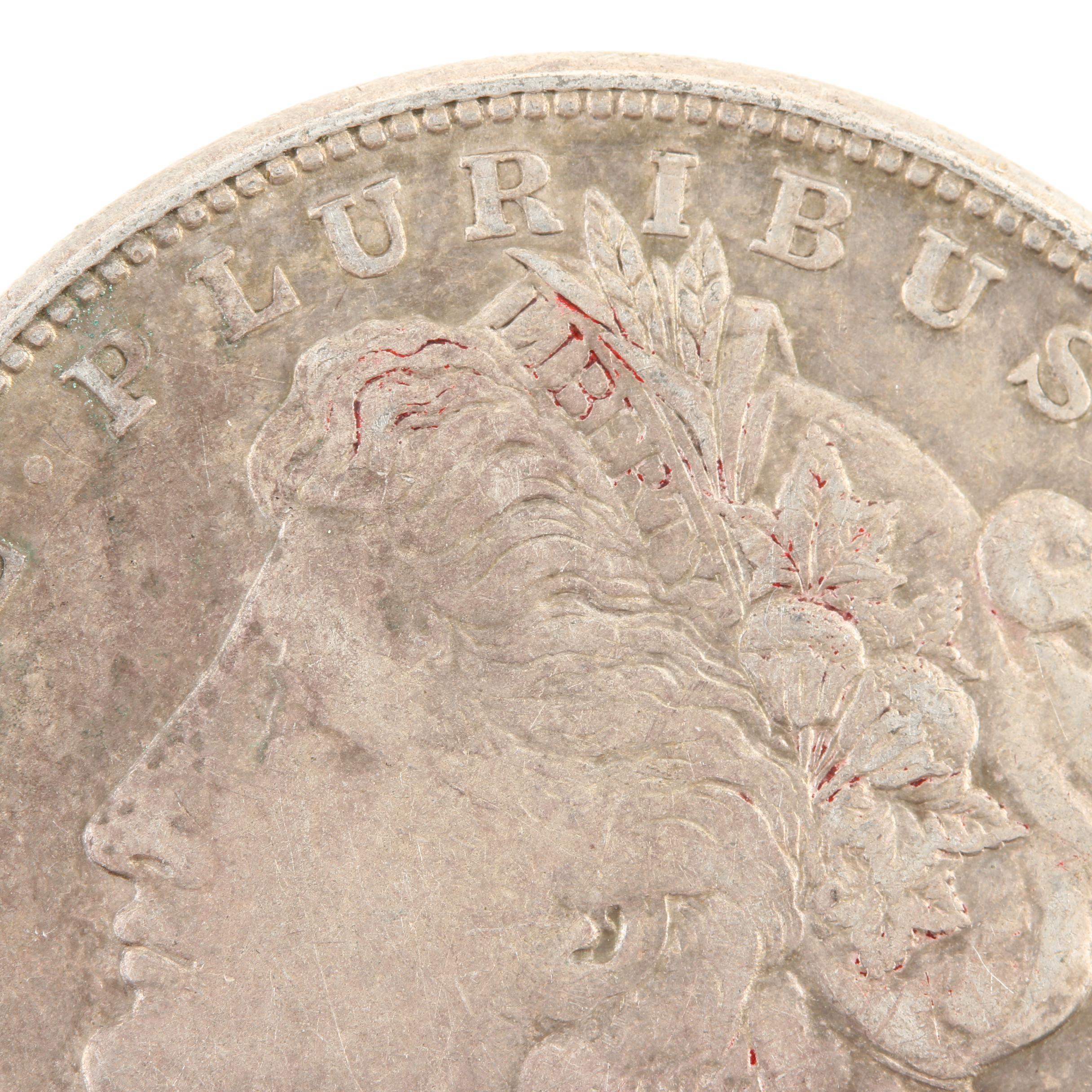 Five Morgan Silver Dollars