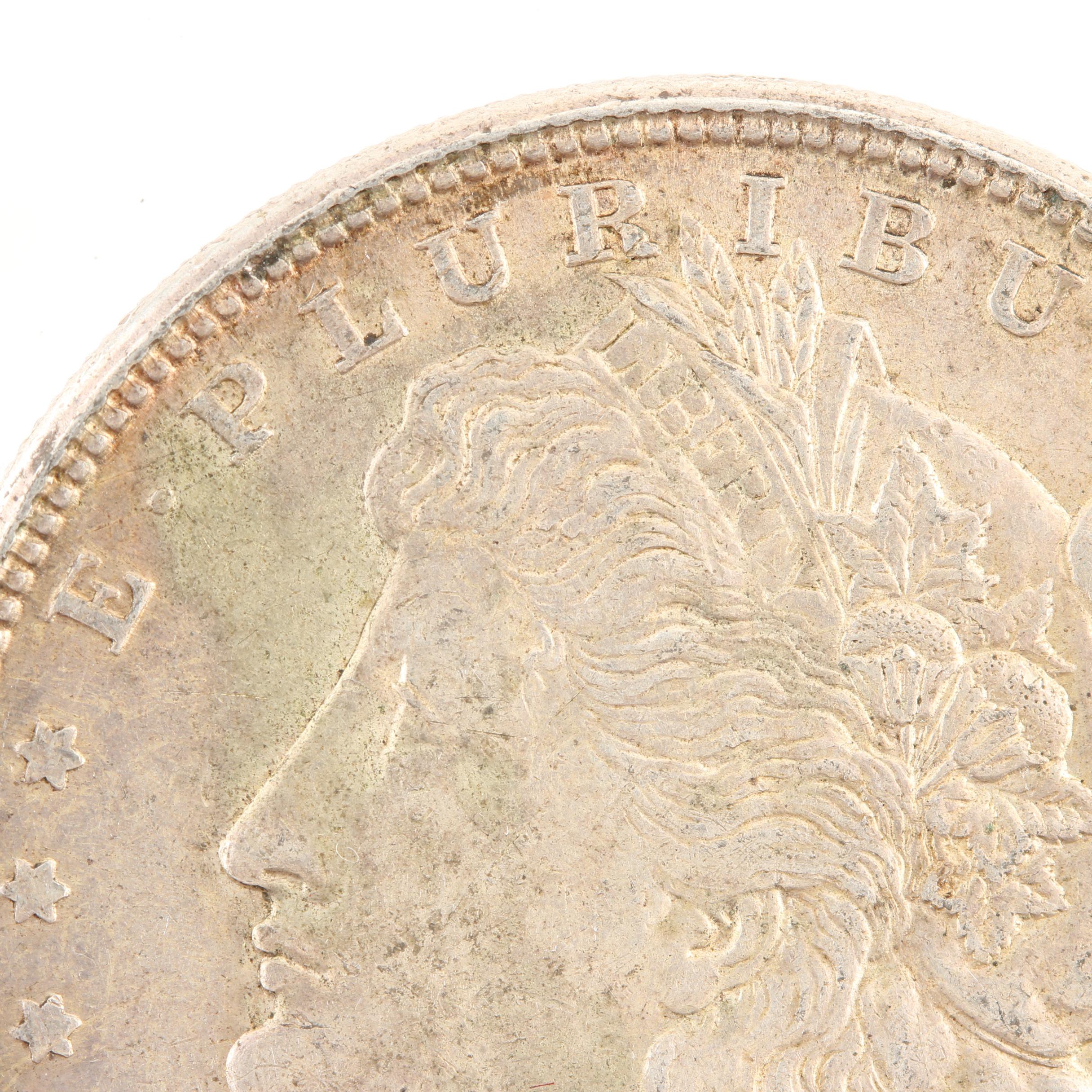 Five Morgan Silver Dollars