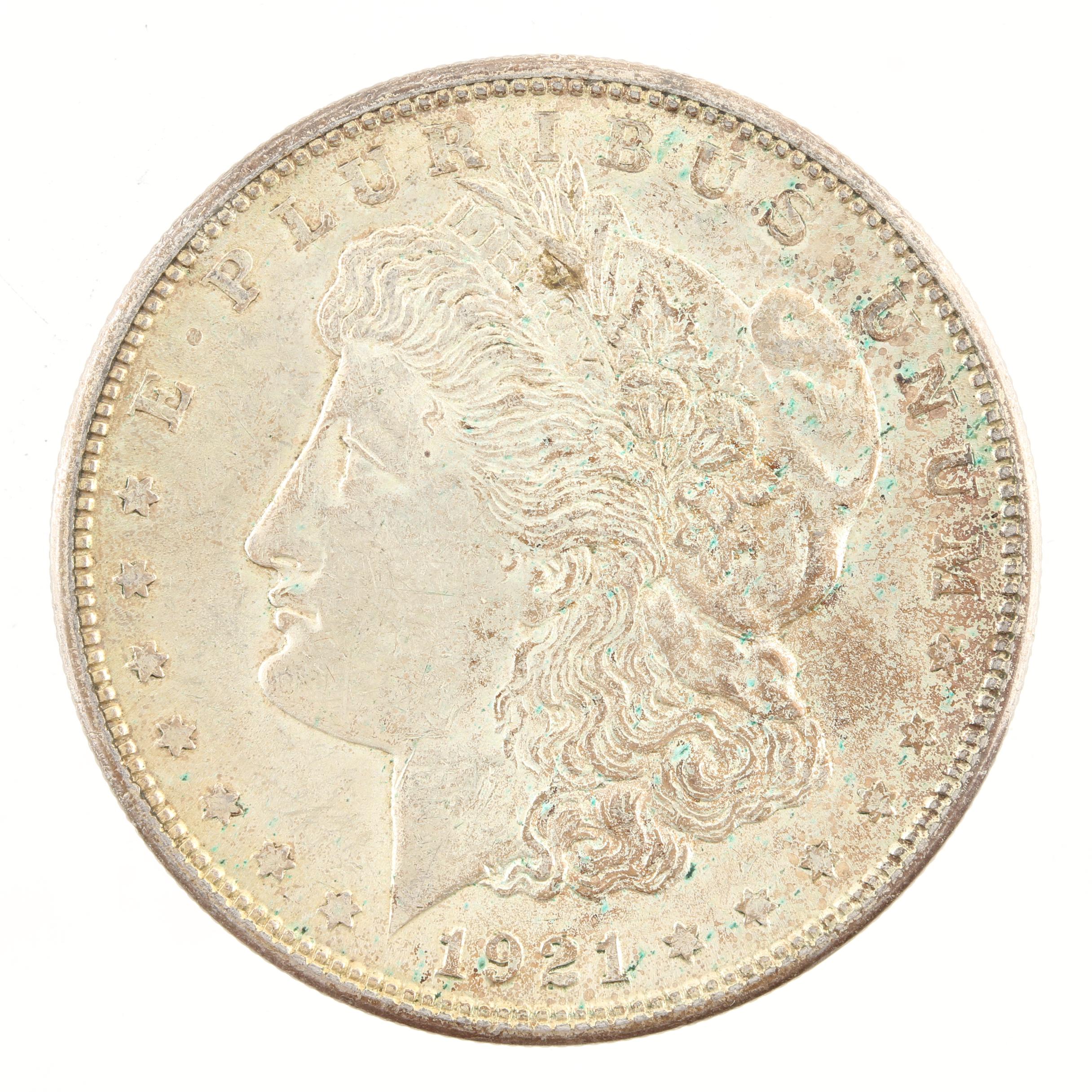 Five Morgan Silver Dollars