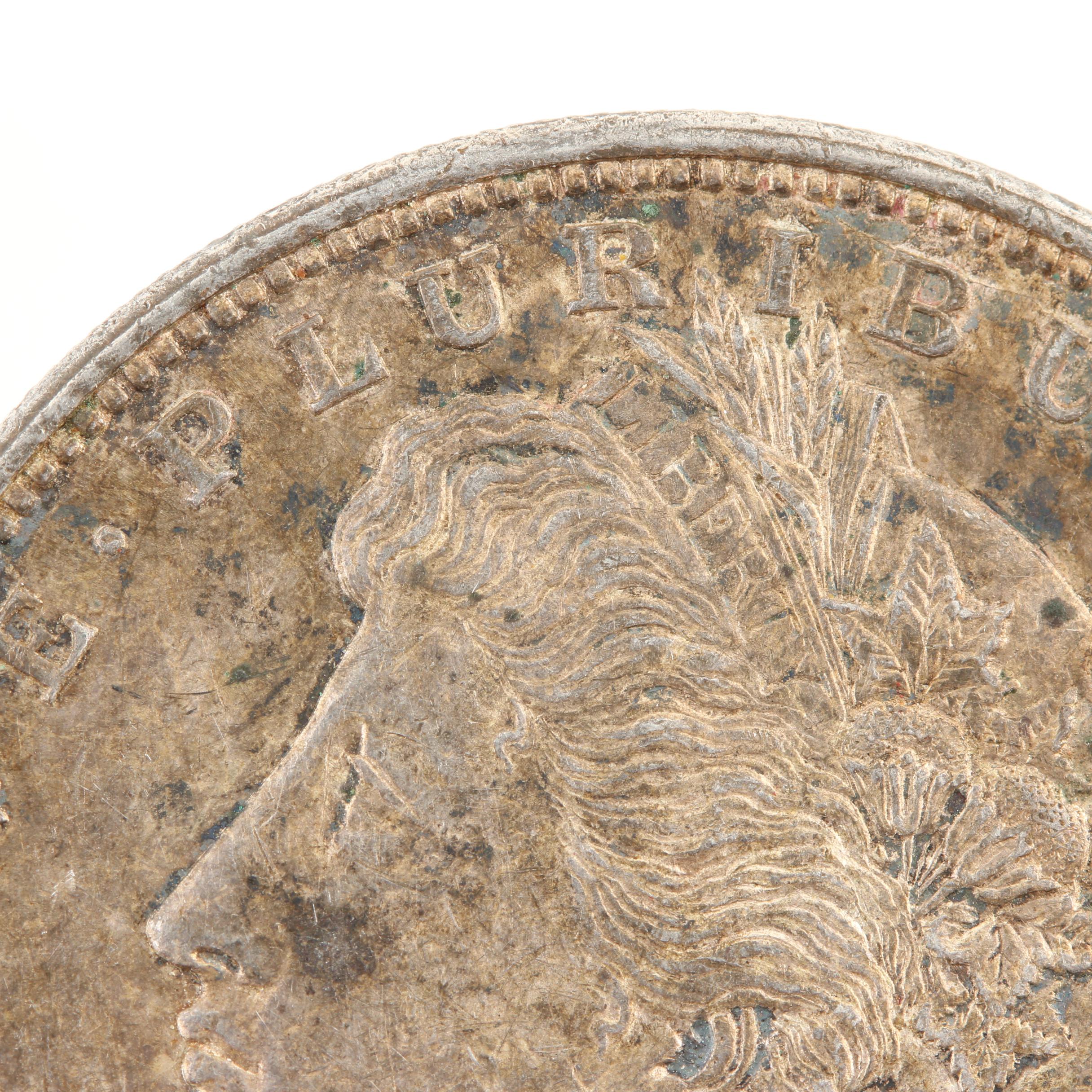 Five Morgan Silver Dollars