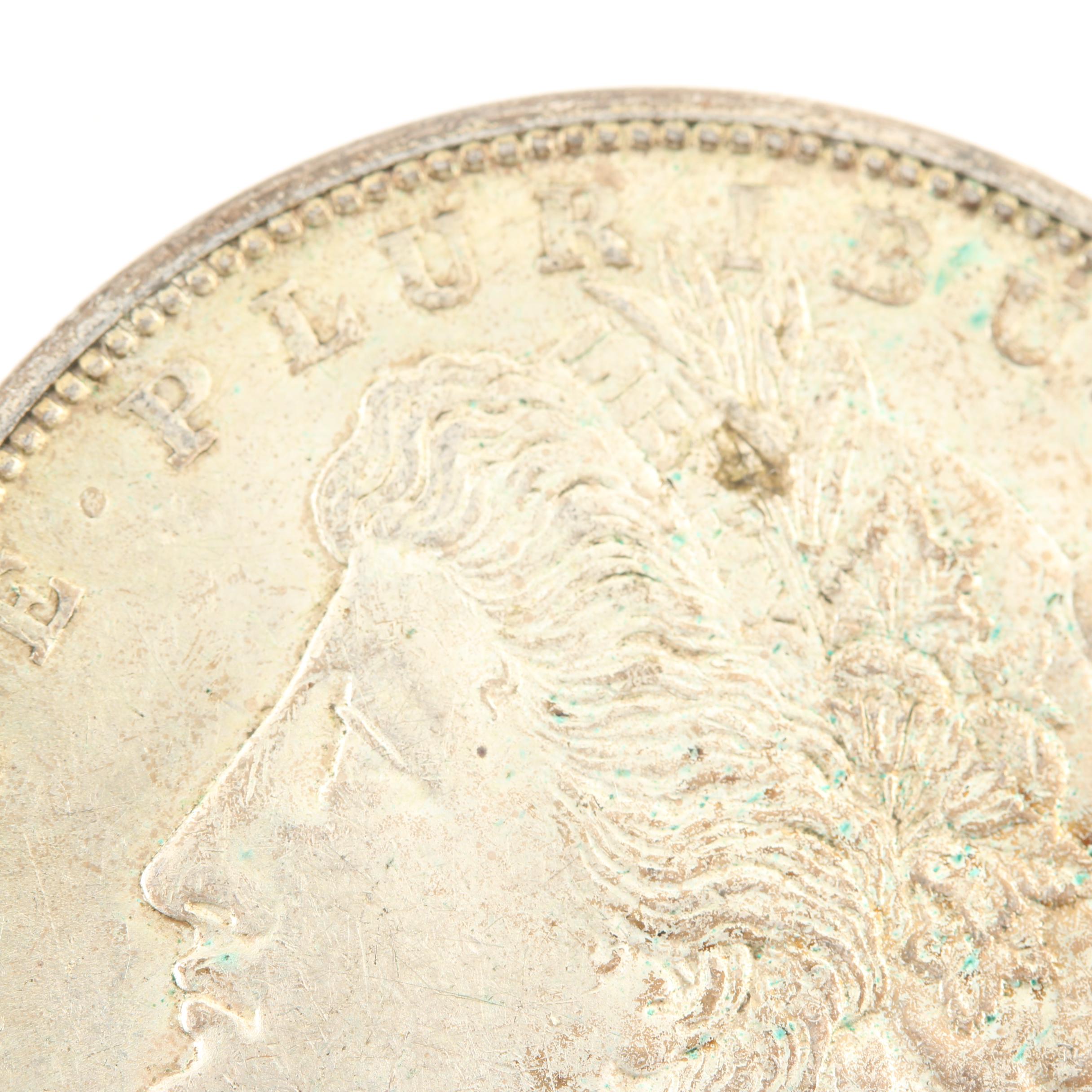 Five Morgan Silver Dollars