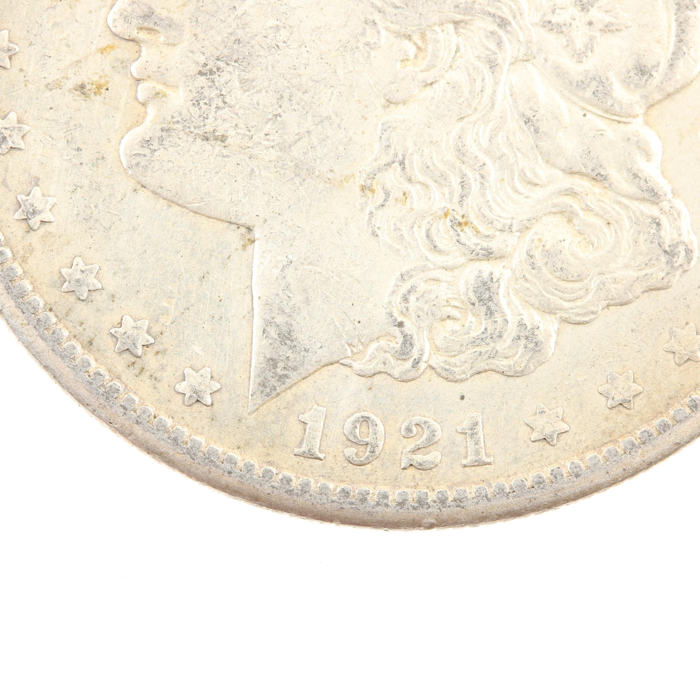 Five Morgan Silver Dollars