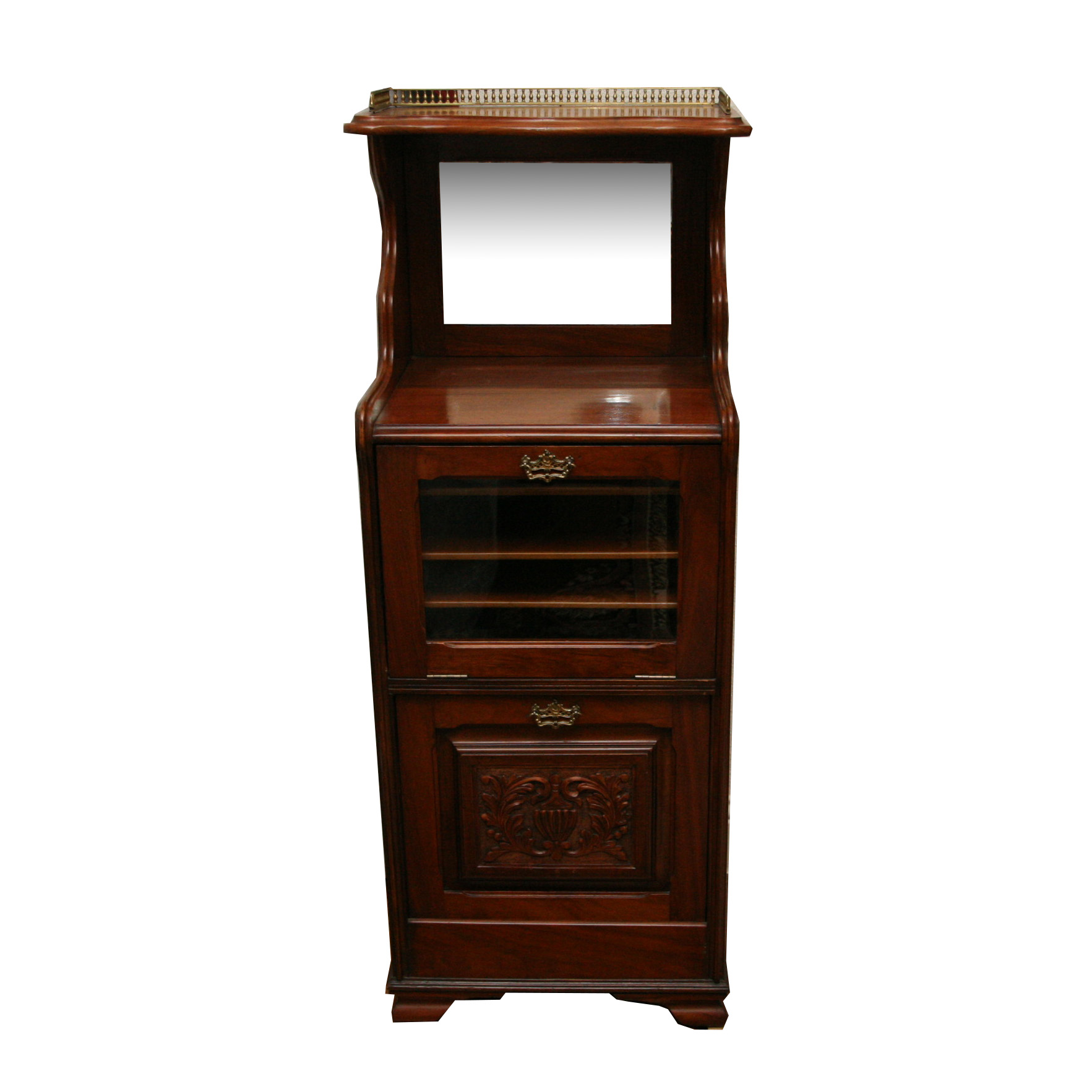 Sheet Music Cabinet with Mirrored Top