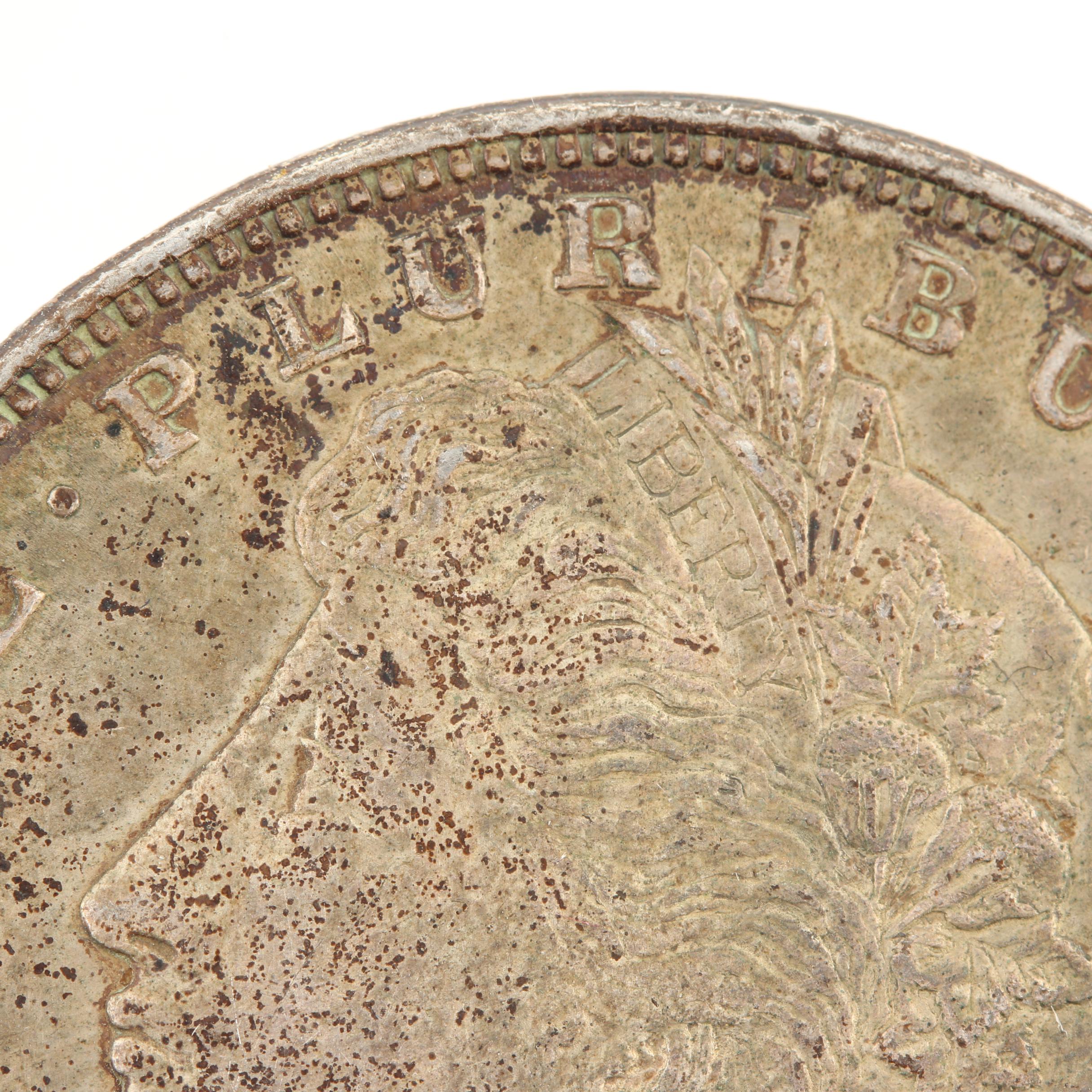 Five Morgan Silver Dollars