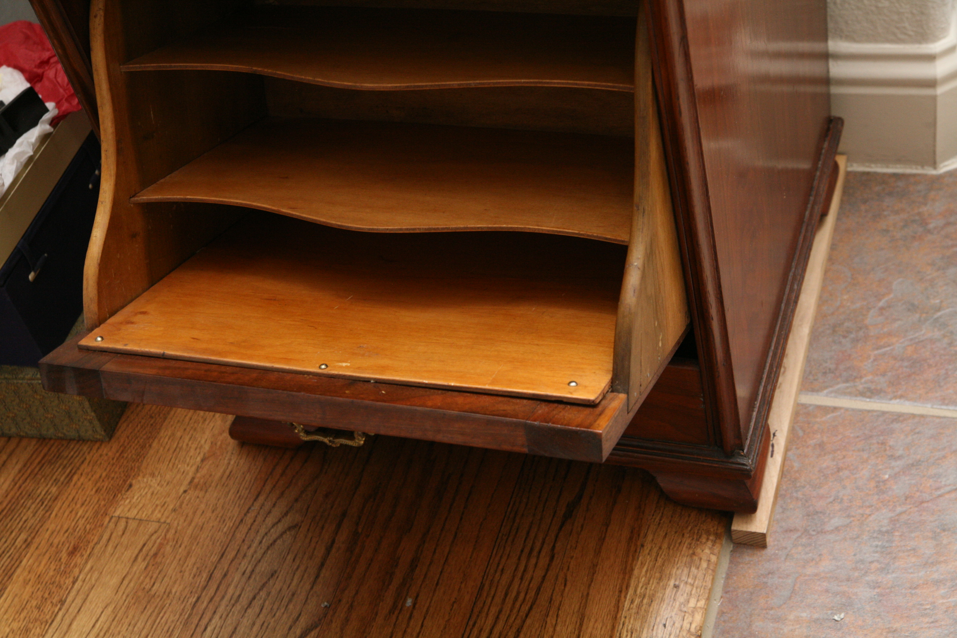 Sheet Music Cabinet with Mirrored Top