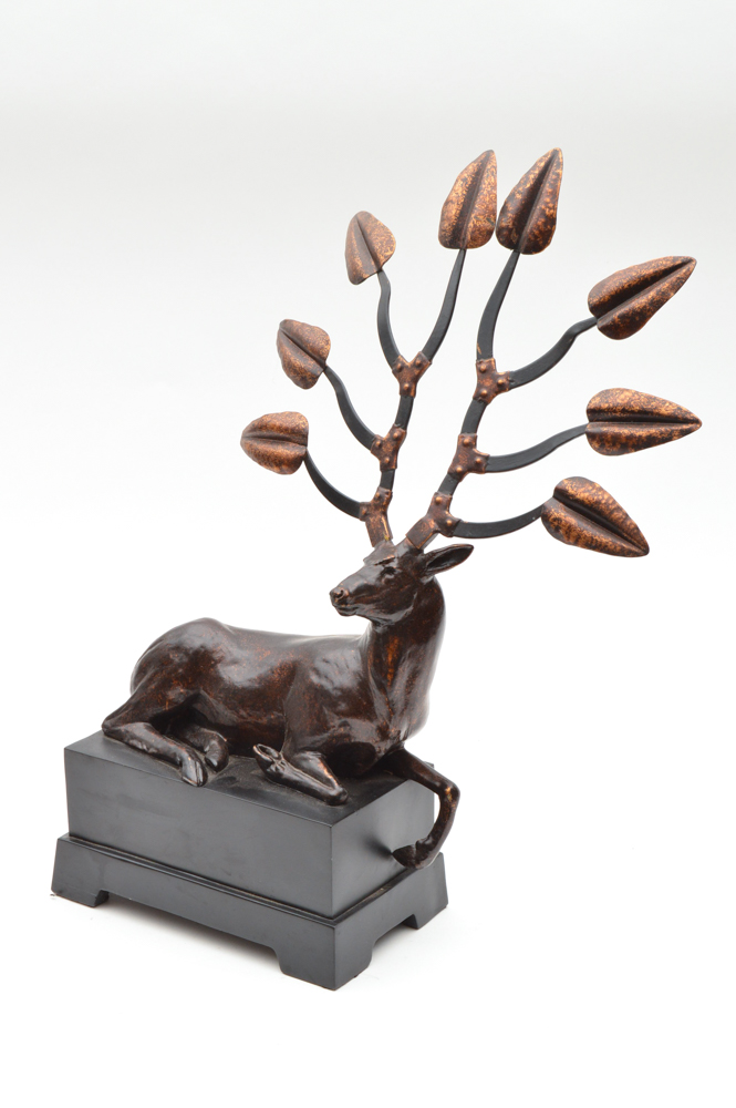 Metal Deer Sculpture