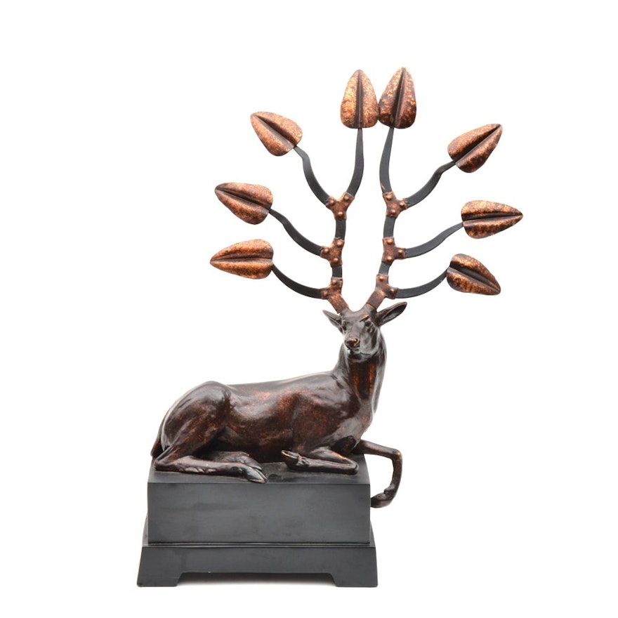 Metal Deer Sculpture
