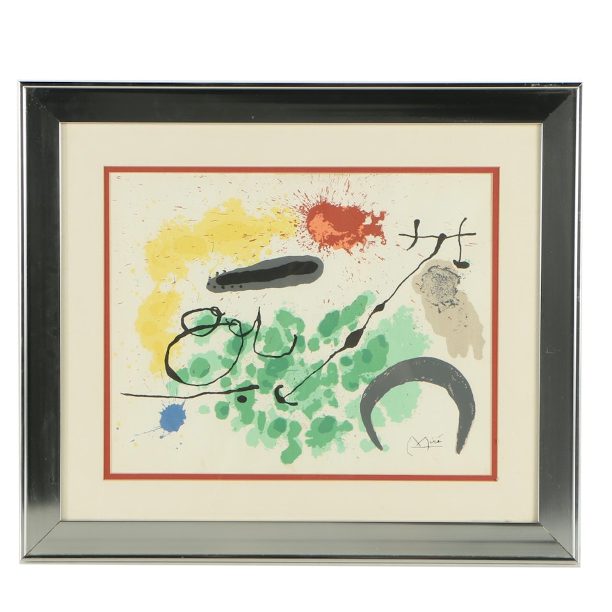 After Joan Miro Serigraph From "Le Lézard aux Plumes d’Or"