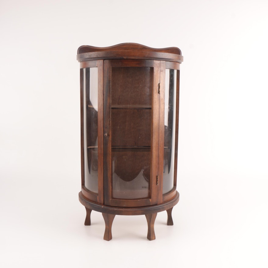 Diminutive Demilune Curio Cabinet