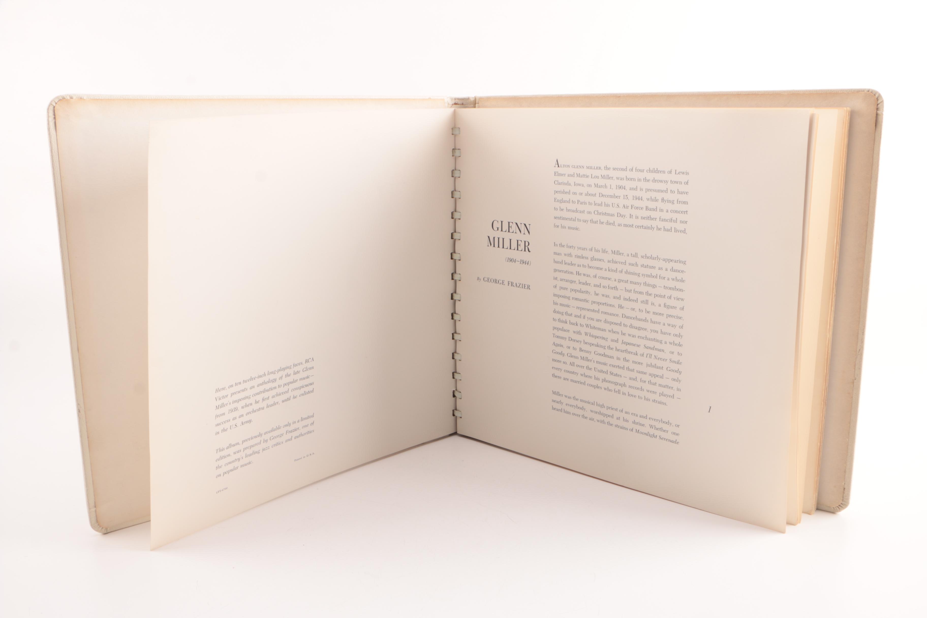 RCA Victor Glenn Miller Second Pressing LP Records Box Set