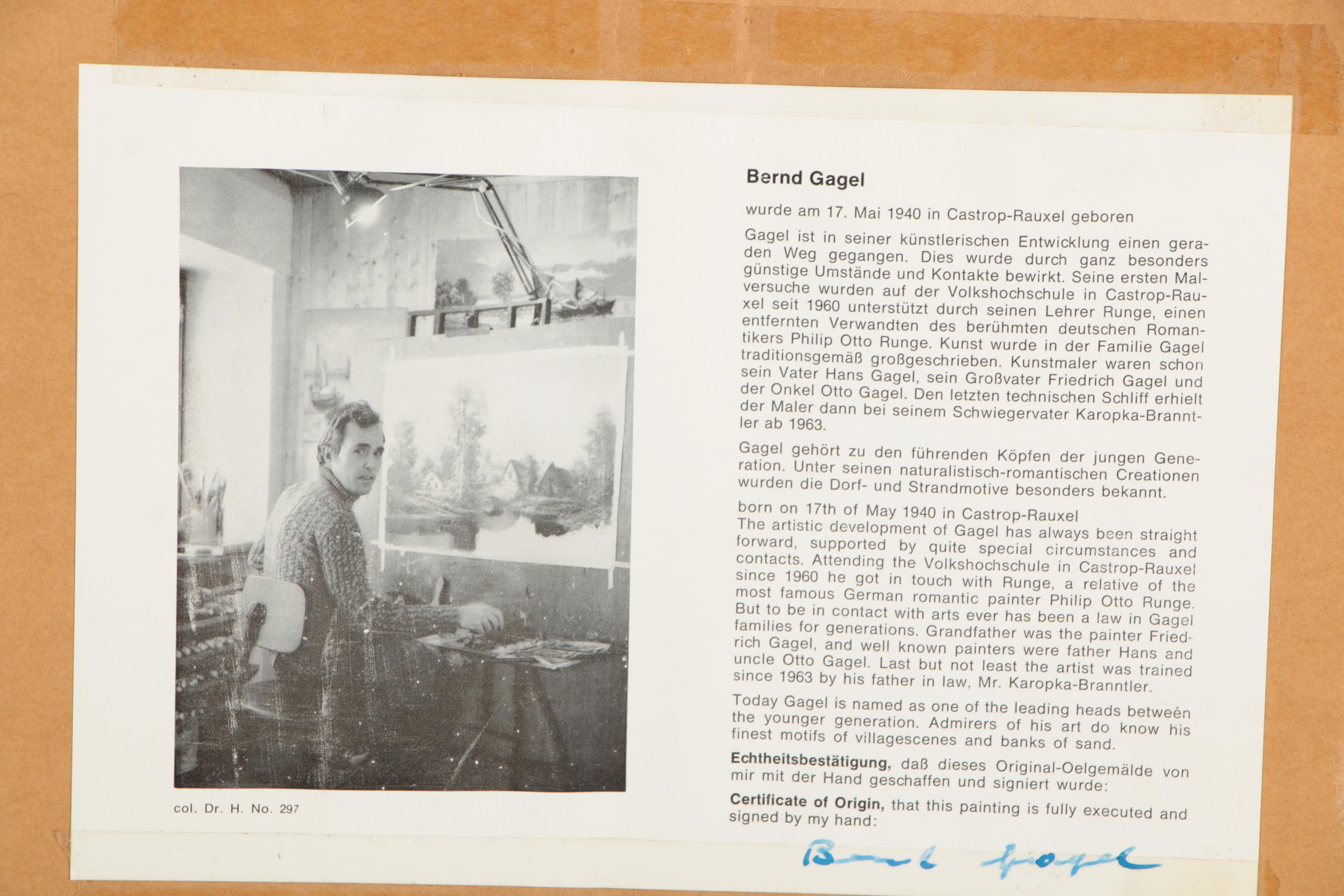 Bernd Gagel Oil Painting