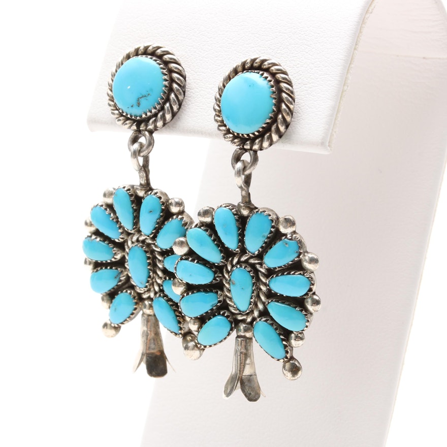 Alice Quam Sterling Silver Turquoise Earrings