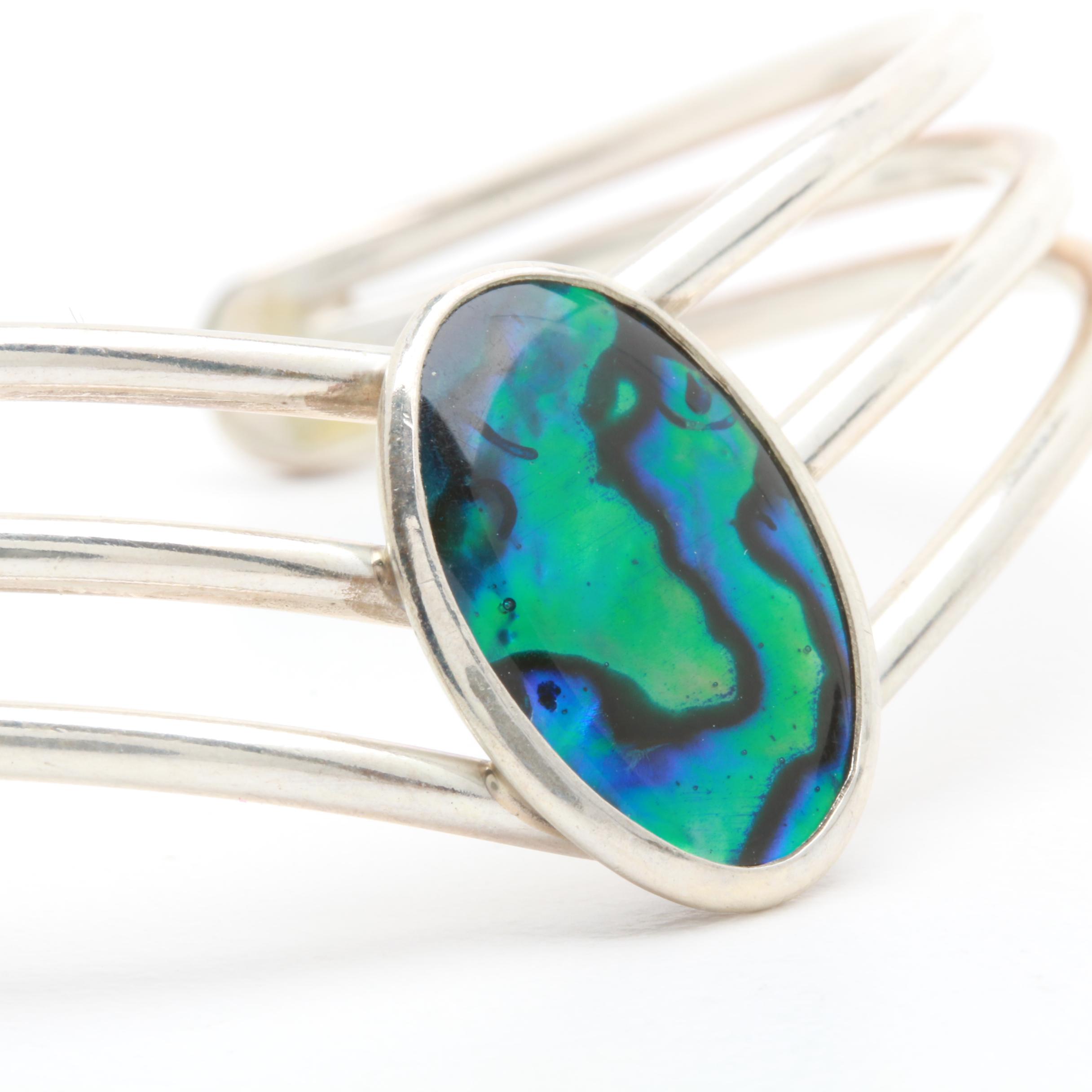 Sterling Silver Abalone Doublet Jewelry
