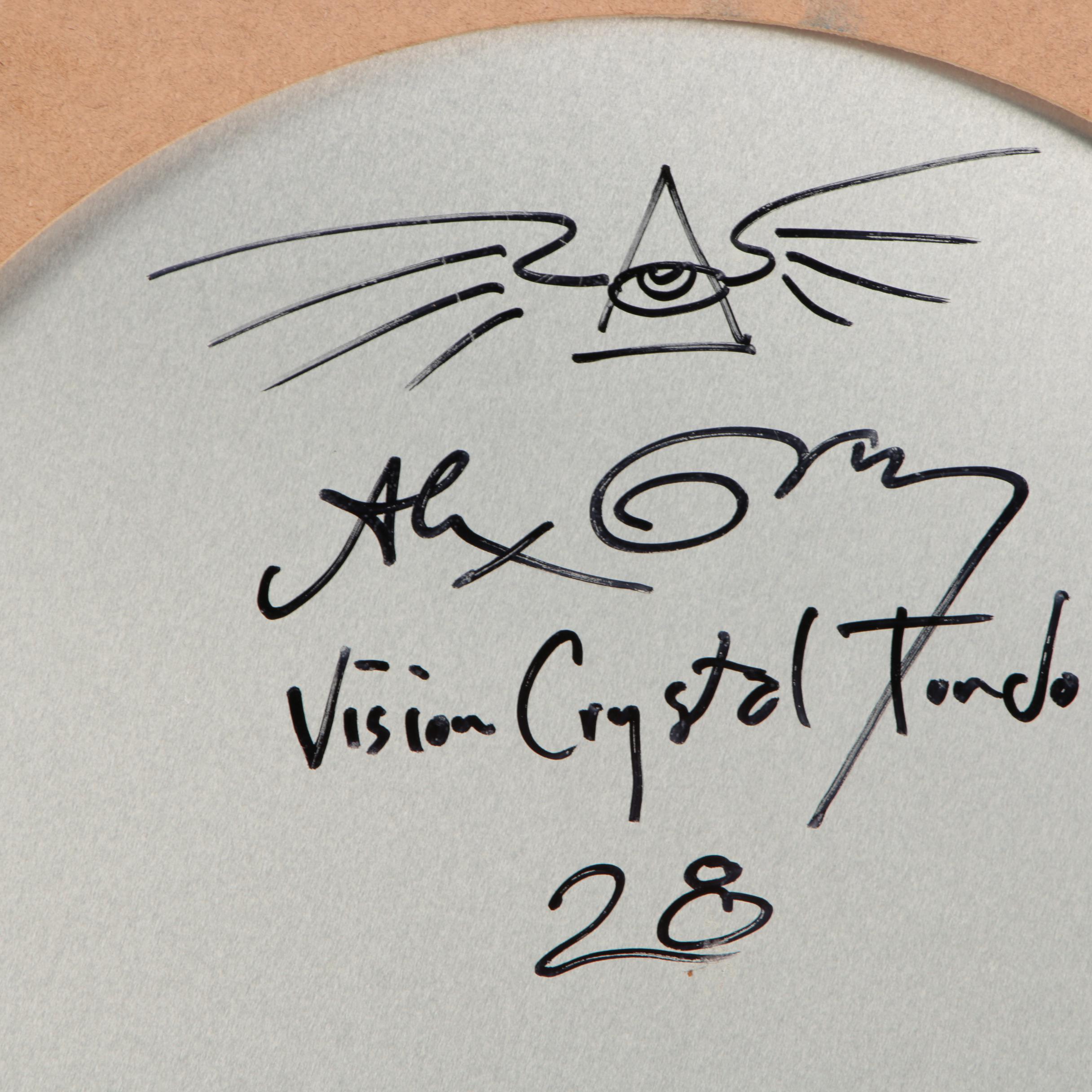 Alex Grey Dye Sublimation Print on Metal "Vision Crystal Tondo"