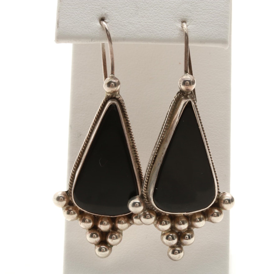 Sterling Silver Black Onyx Earrings