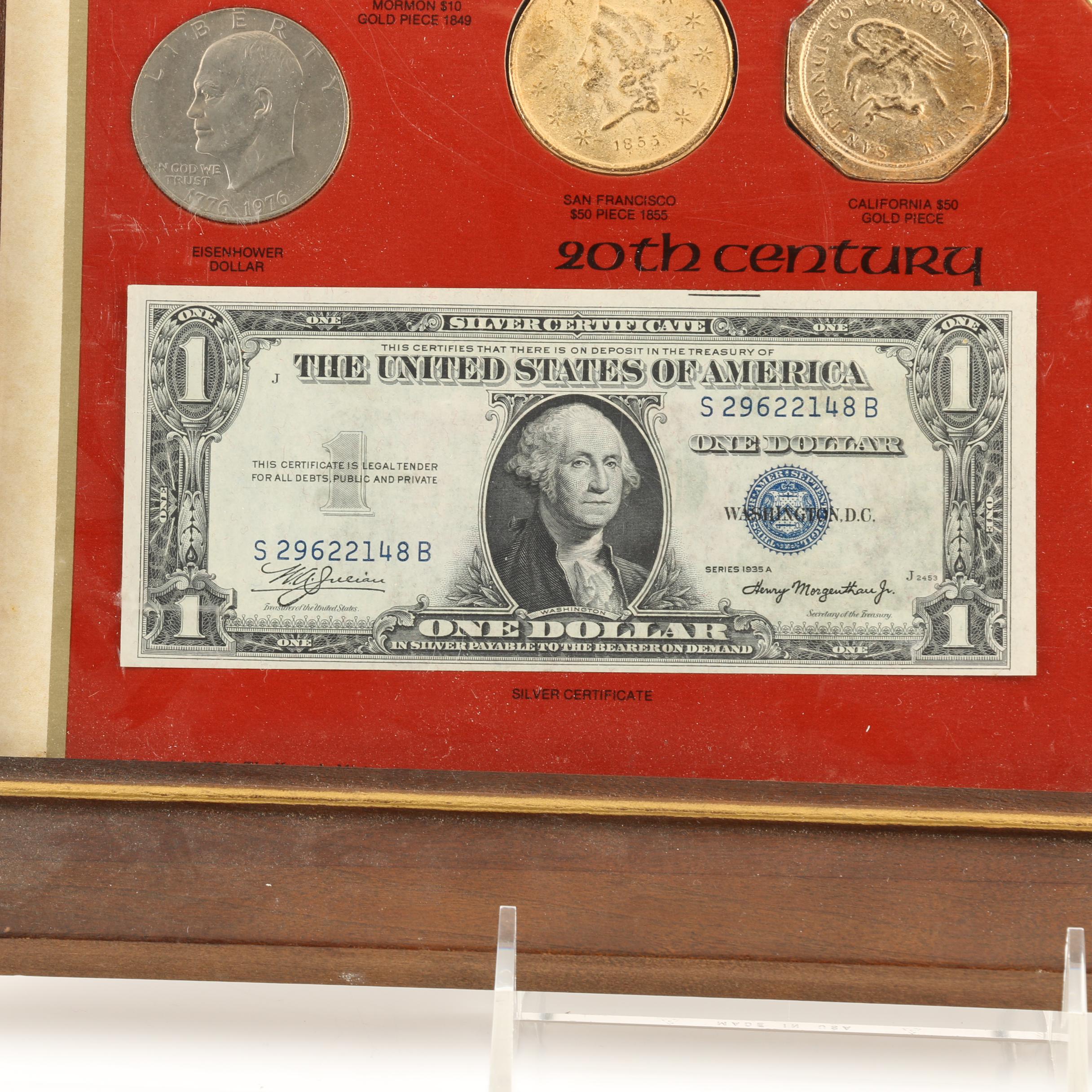 "The Bicentennial Collection" Framed Coin and Currency Set