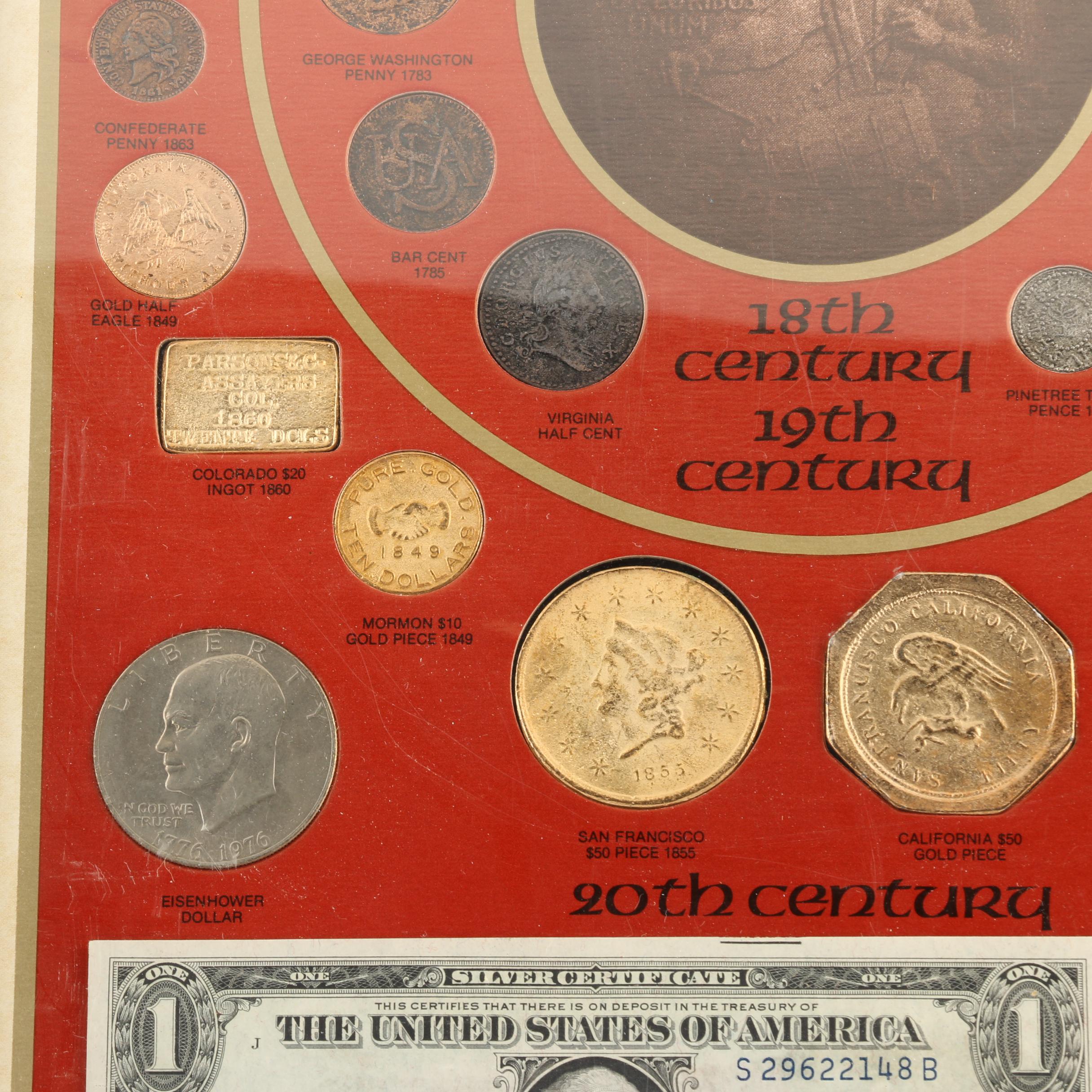 "The Bicentennial Collection" Framed Coin and Currency Set